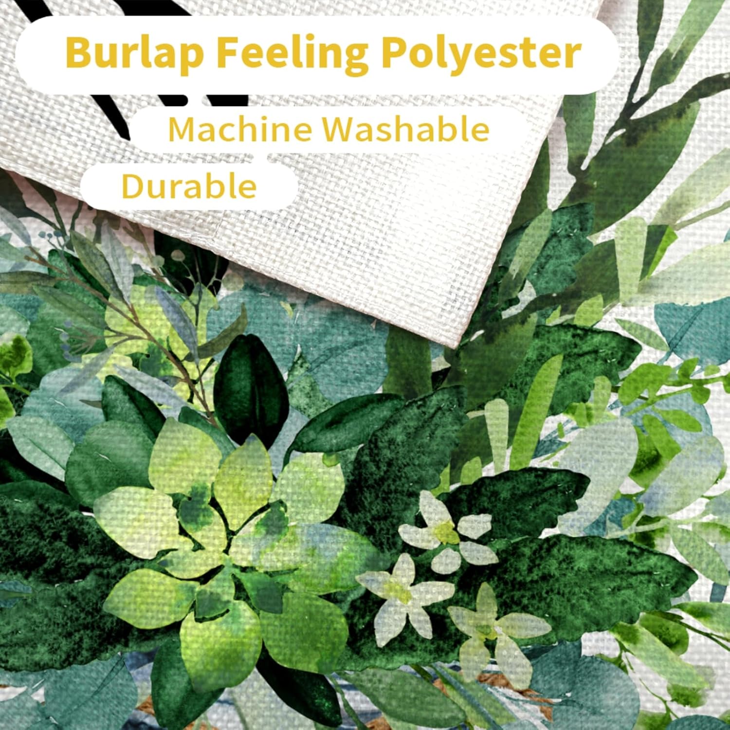 CROWNED BEAUTY Spring Eucalyptus Mason Jar Garden Flag 12x18 Inch Double Sided for Outside Welcome Burlap Small Yard Flag Green - Image 7