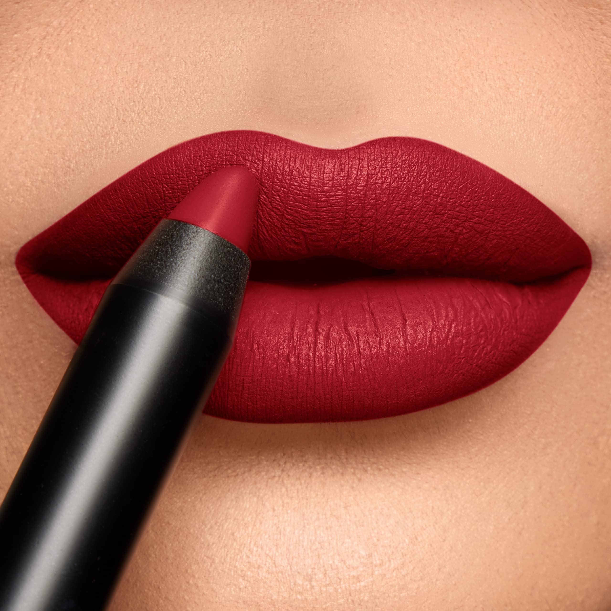 Dark Red Lipstick Crayon - Matte - A
