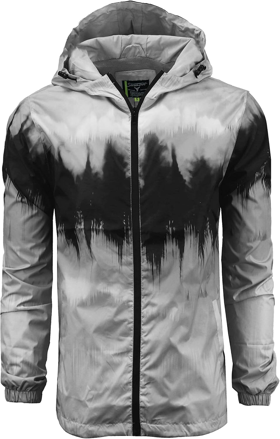 SCREENSHOT Mens Streetwear Windbreaker Jacket – Lightweight Graphic Hoodie, Graffiti Hip Hop Urban Fashion Pullover Top