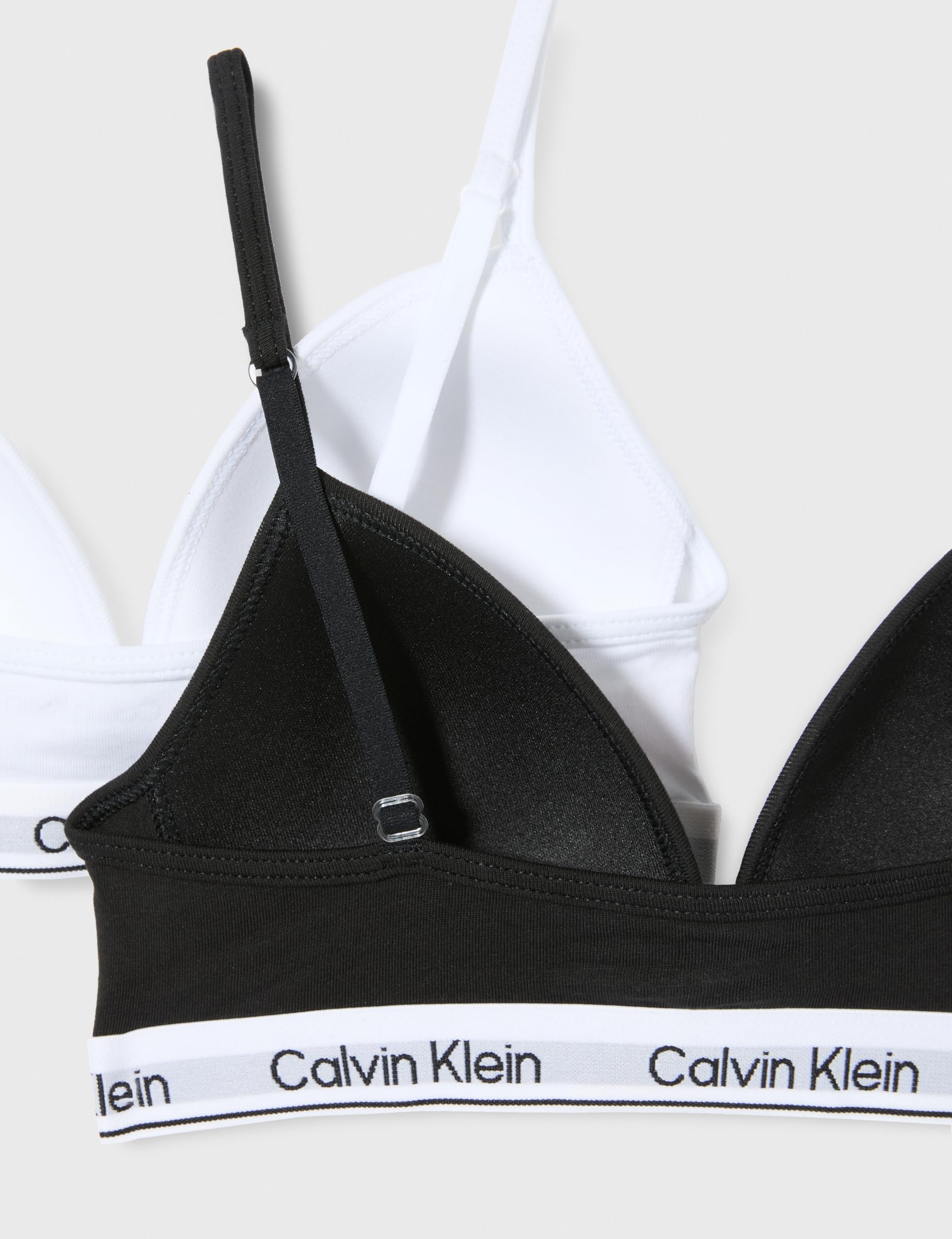 Calvin Klein Bambina, 2Pk Triangle G80G800741, Altri Reggiseni, Pvhblack/Brightwhite, 10 Anni