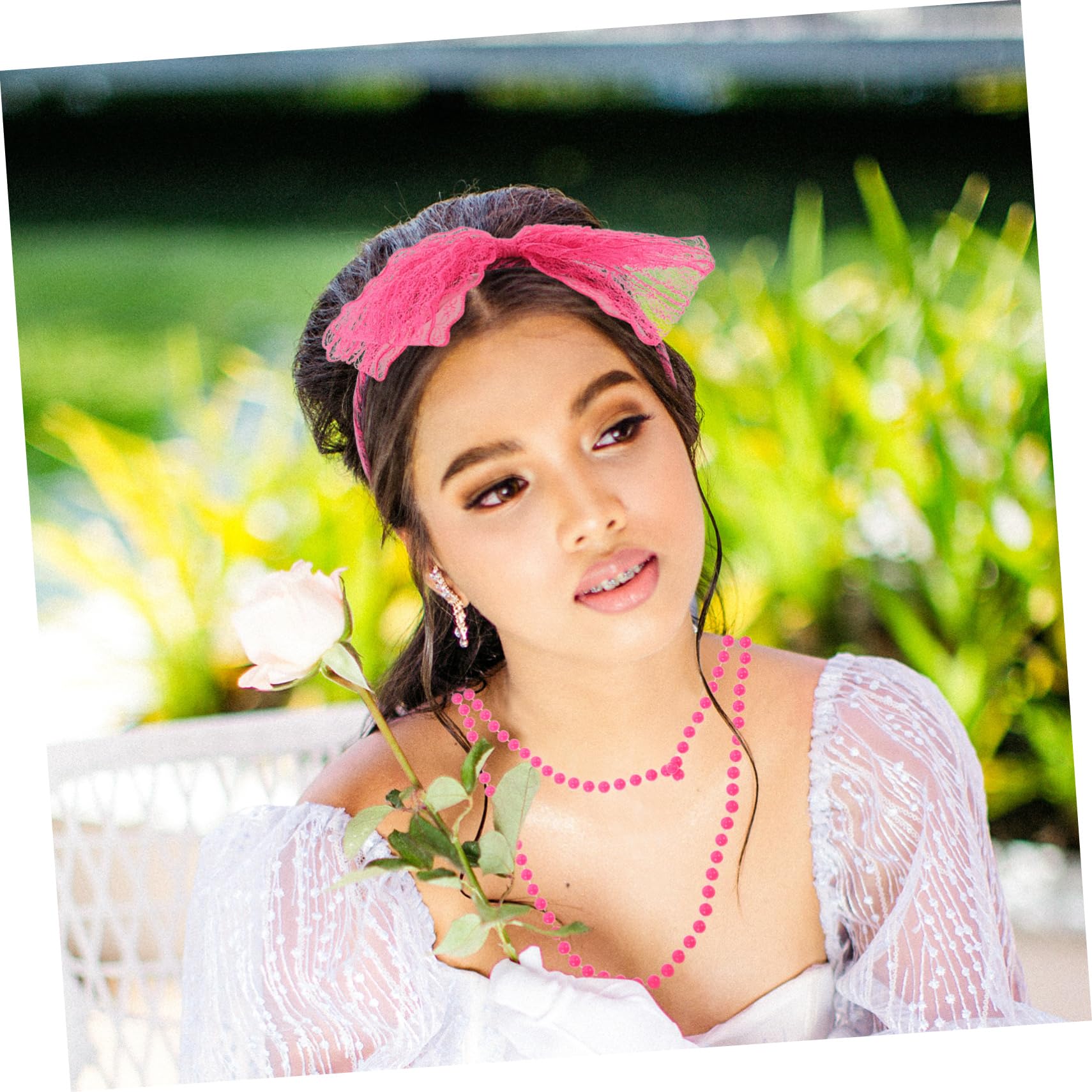 VALICLUD Retro Accessoires Kleidung Bekleidung Vintage Das Outfit Fischernetz Kostüm Netz Halbhandschuhe Für Damen Kostümzubehör Frauen Partygeschenk Kunststoff