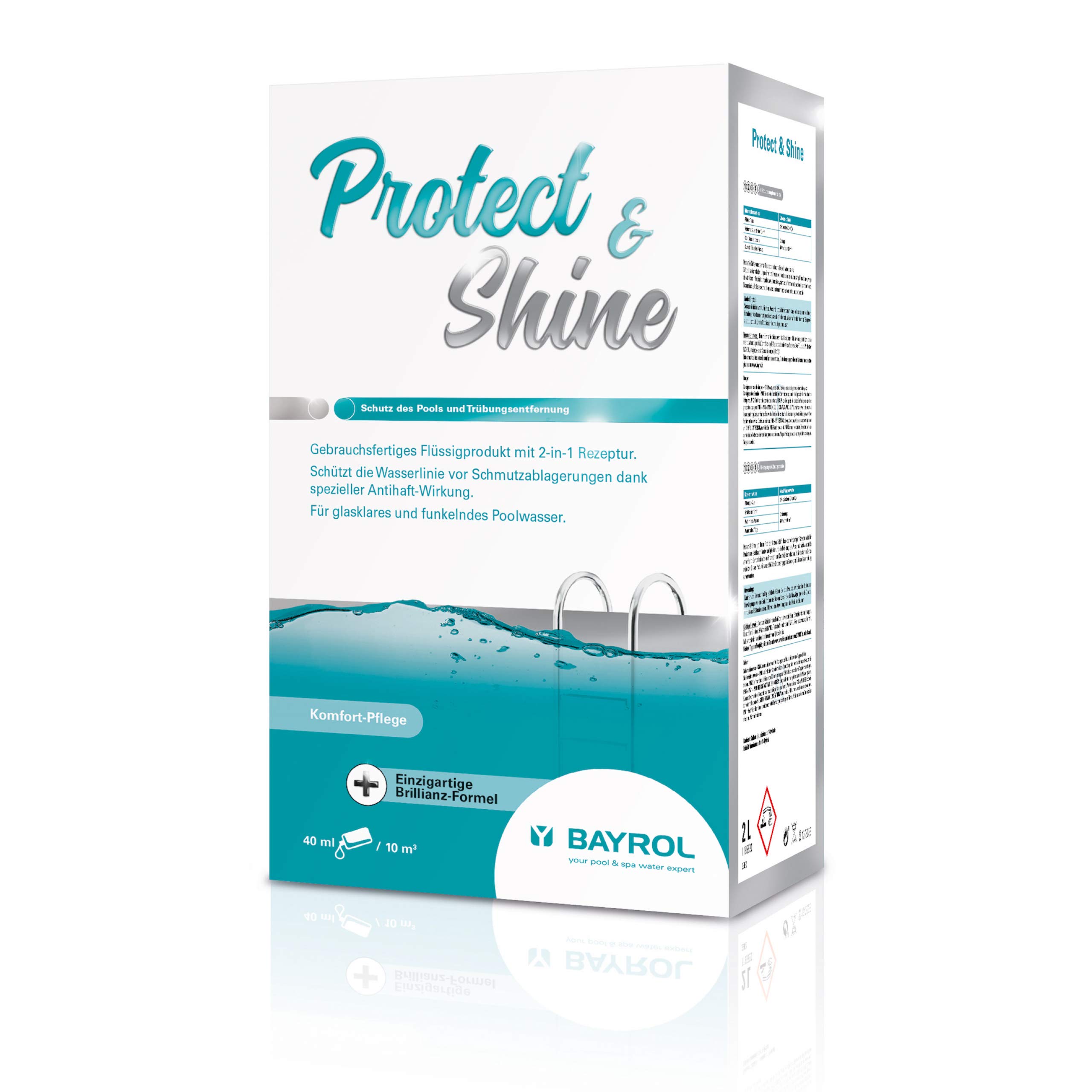 Bayrol 1195350 Protect & Shine - Clarifiant - Entretien confort - 2 litres