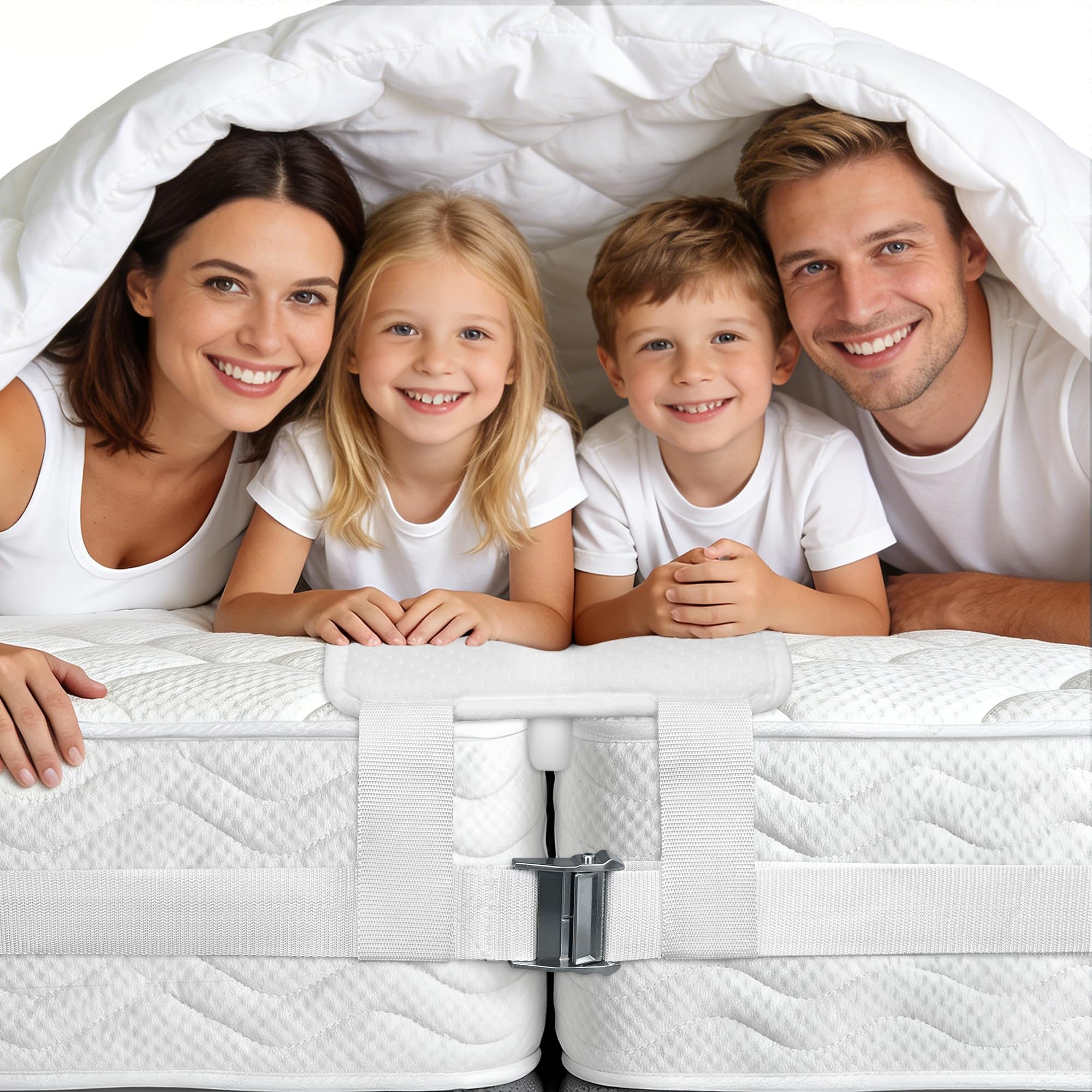 FeelAtHome 10 Inch Wide Bed Bridge Twin to King Converter Kit - Twin Bed Connector King Maker - Bed Gap Filler to Make Twin Beds Into King - Mattress Connector Twin with Strap for Guests Stayovers