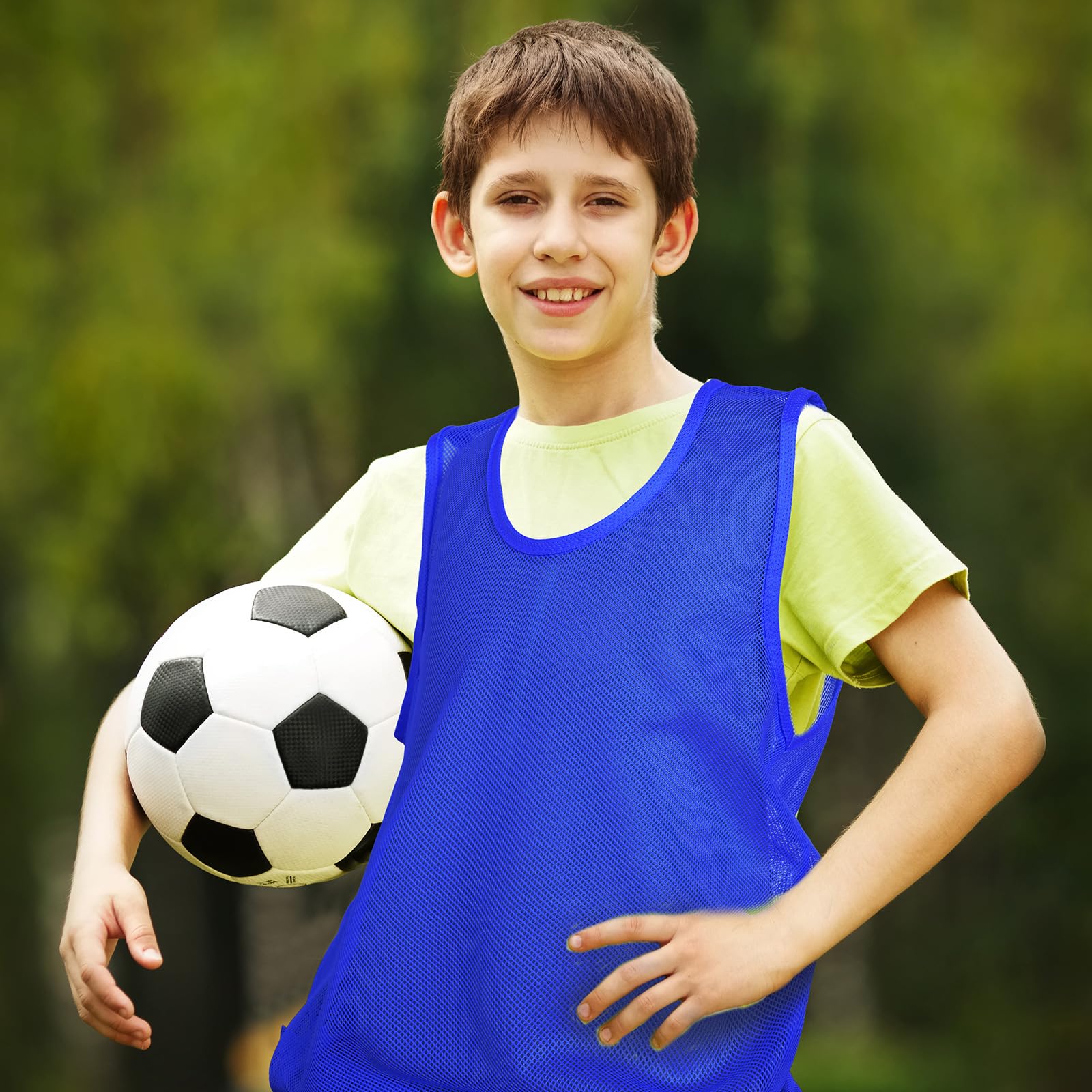 Sintege 24 Petos de Entrenamiento Chalecos de Práctica de Equipo de Malla de Nailon Camisetas Deportivas para Niños Jóvenes Deportes Baloncesto Fútbol