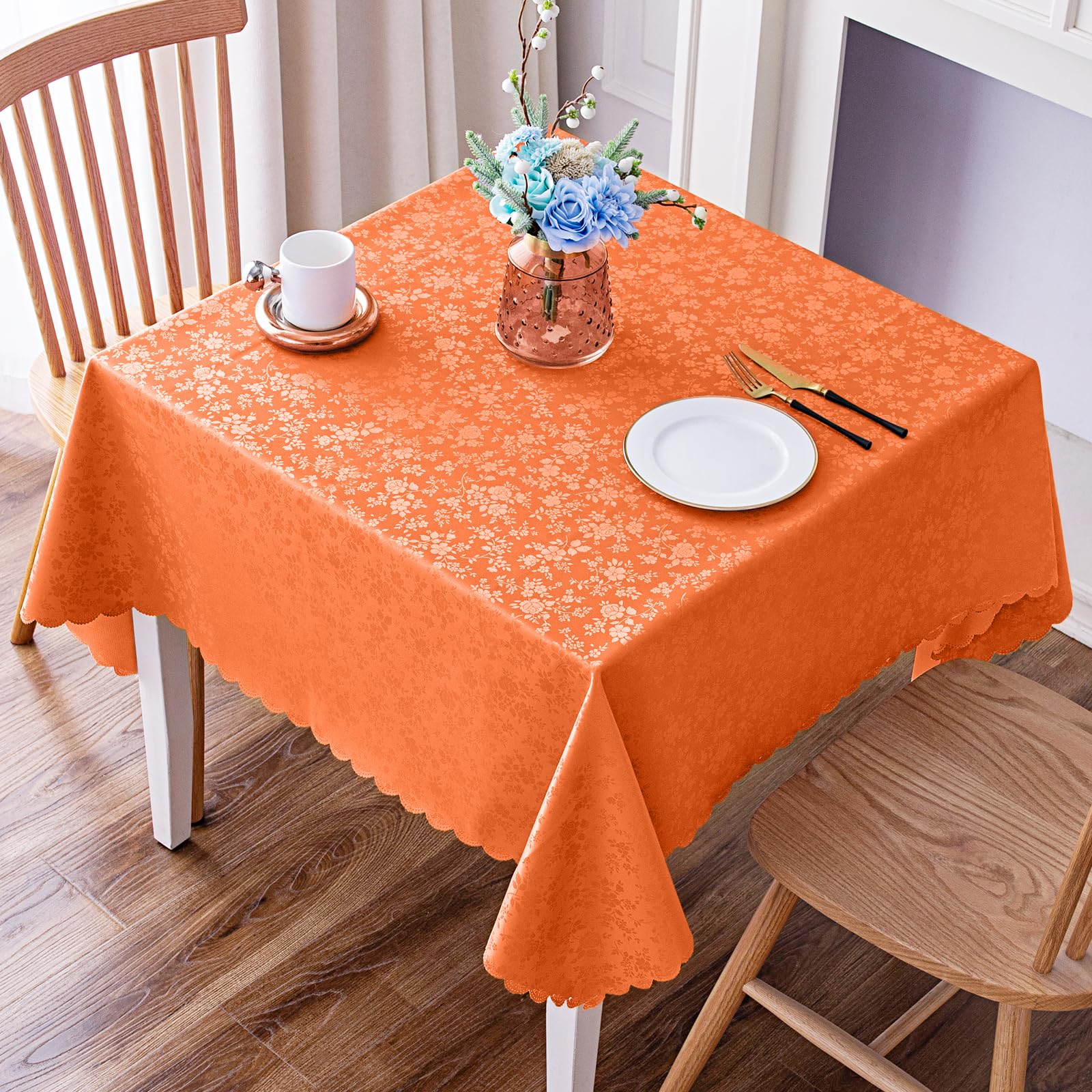 Smiry Square Waterproof Heavy Duty Vinyl Tablecloths, 54 x 54 Inch