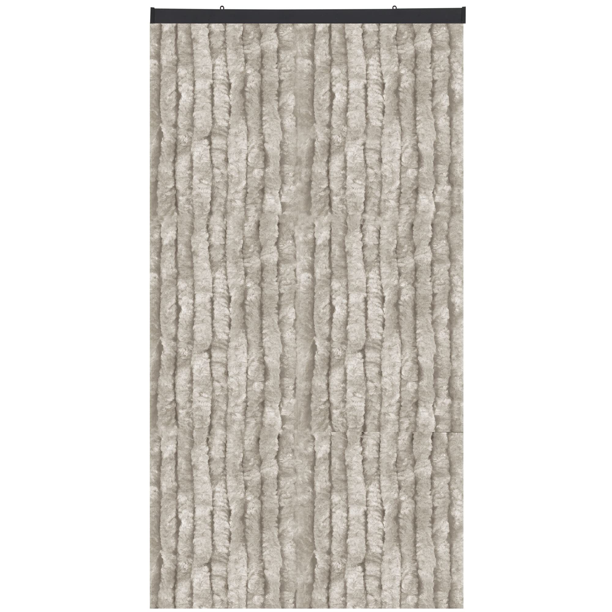 Bestlivings Flauschvorhang in Sondergröße - Türvorhang Breite: 120cm - Länge: 275cm, Hellgrau