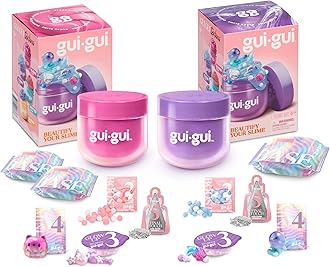 GUI GUI Slime Kit - Scented 2-Pack Bundle, Clear & Gloss, 5 Step DIY Process to Customize Your Ultimate Glow-Up, Resealable and Reusable Container, ASMR Experience, Slime Making Kit
