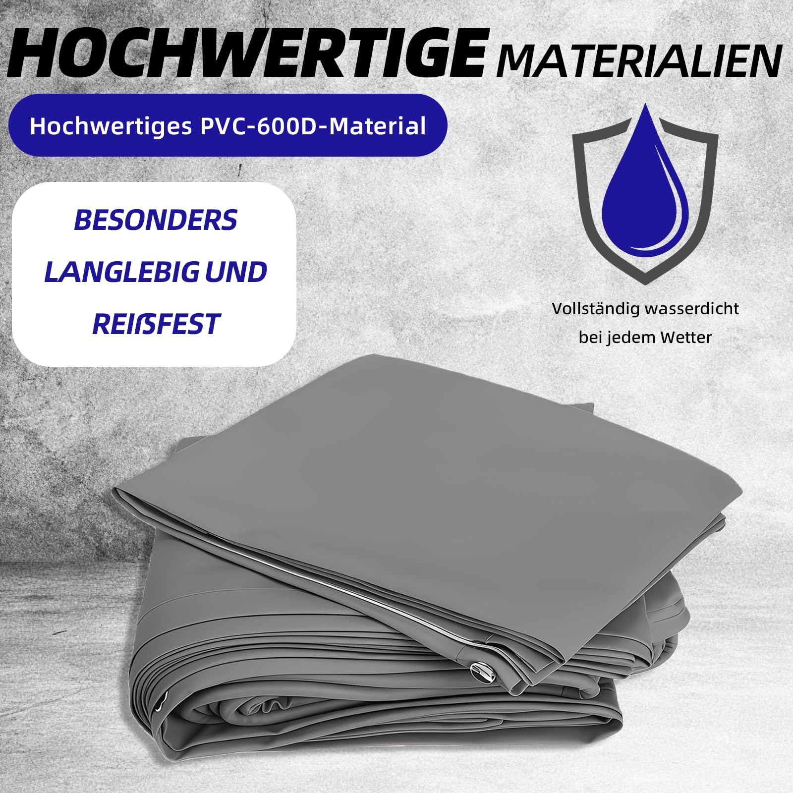 Bodenschürze Wohnwagenschürze für Wohnmobil Caravan, 700 x 50 cm, aus PU-Oxford-Gewebe