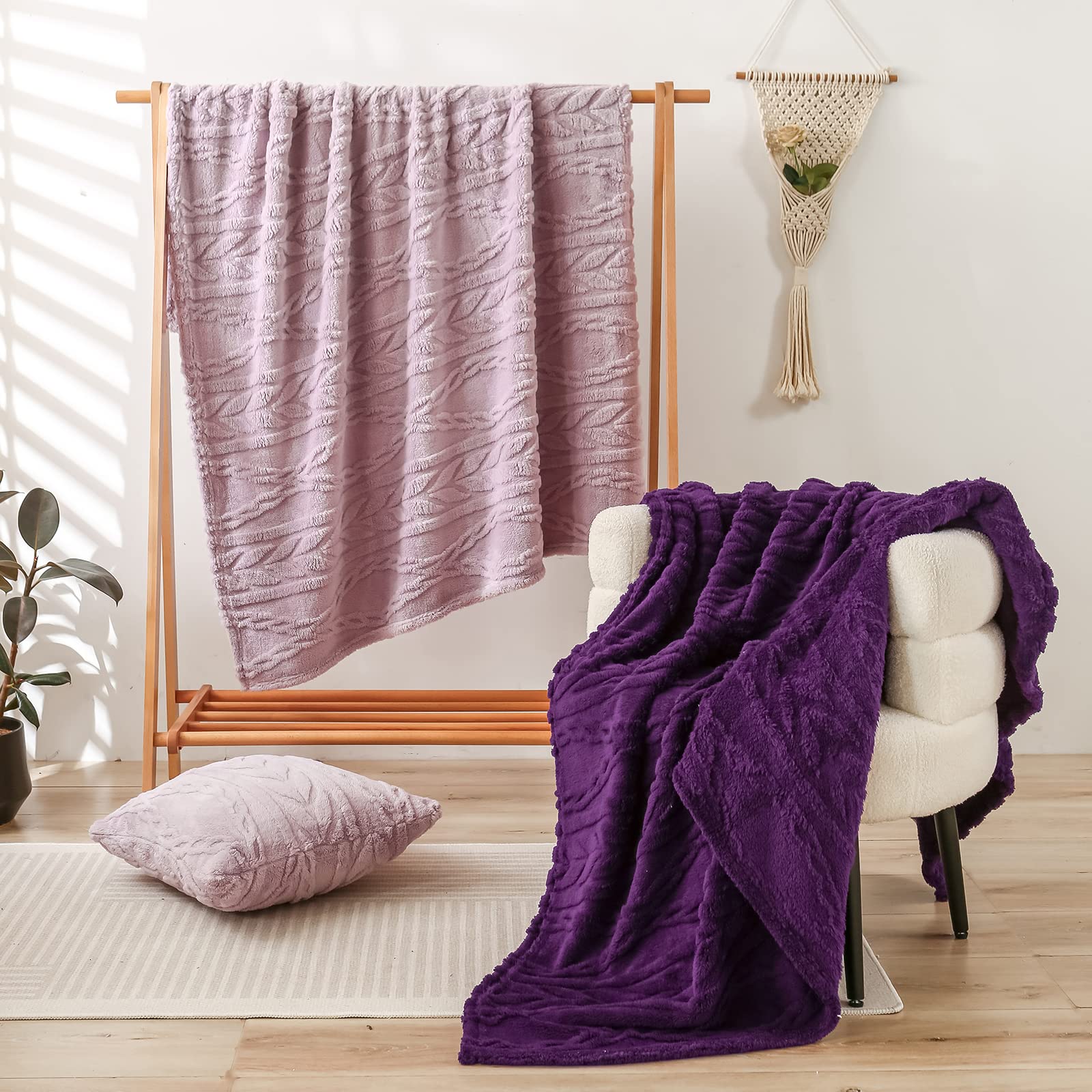 Amazon.com: YUSOKI Sherpa Fleece Large Throw Blanket, Rose Pink