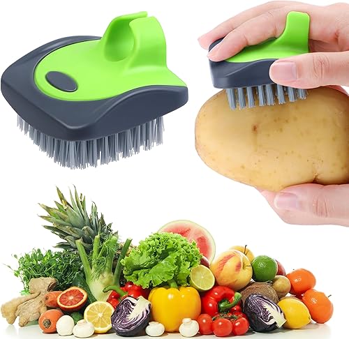 Aodaer Cepillo para verduras, cepillo para limpiar patatas, silicona dura y suave, herramientas de limpieza de frutas para verduras delicadas o de disponible en Yaxa El Salvador