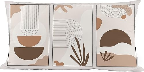 Fundas de almohada bohemias de mediados de siglo, modernas, suaves, para sofá, cama, 20 x 12 pulgadas