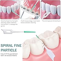 Vista 6 de 160 PCS Palillos Dentales Portátiles de Gel de Sílice Suave con Hilo Dental, Suaves Originales, Adecuados para el Cuidado Bucal de Adultos y Niños