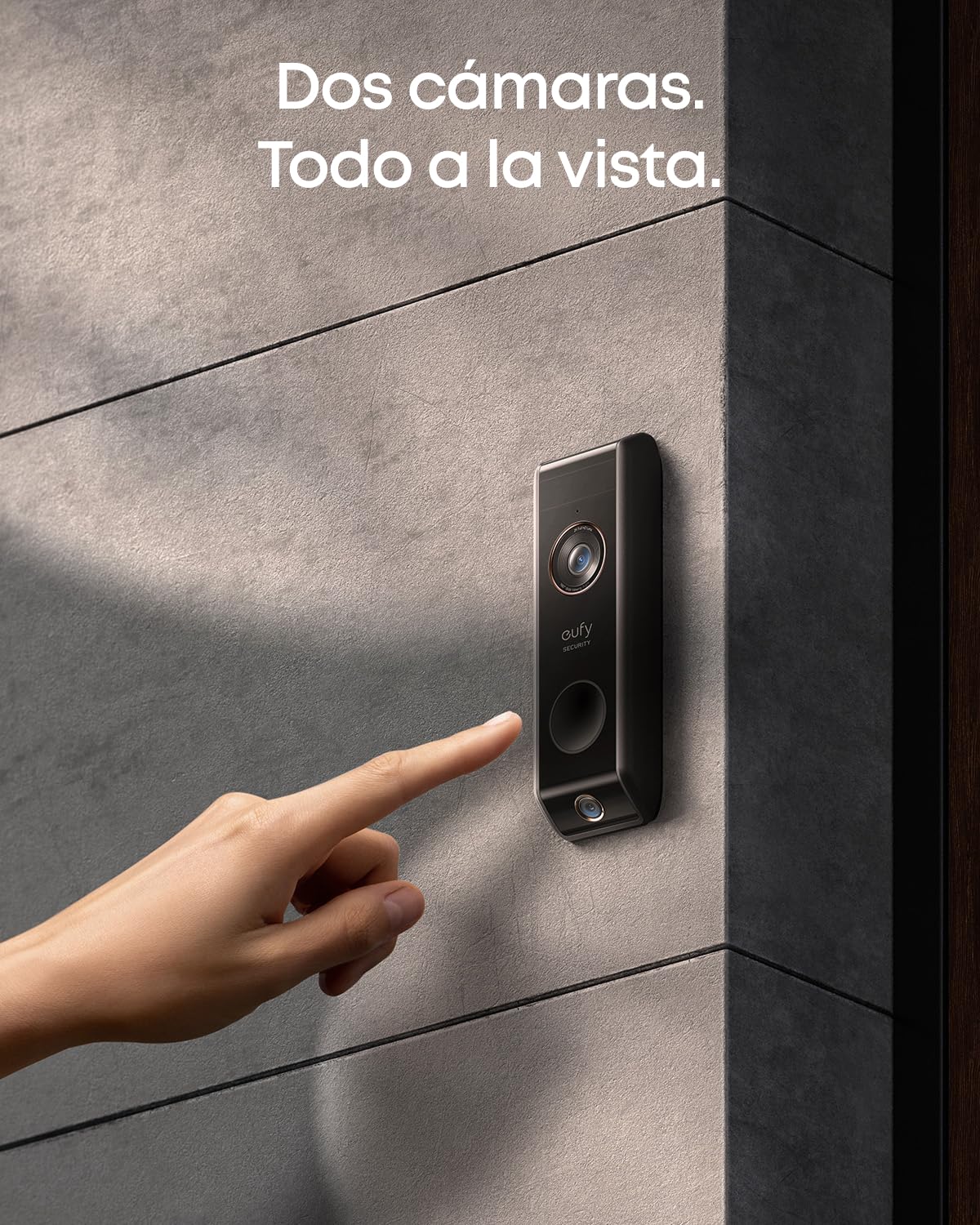 eufy Security Video Doorbell S330 Camera, Detección de Movimiento Dual, Detección de Paquetes, 2K HD, Reconocimiento Familiar, Sin Tarifas Mensuales, Almacenamiento Local de 16 GB (Requiere homebase)