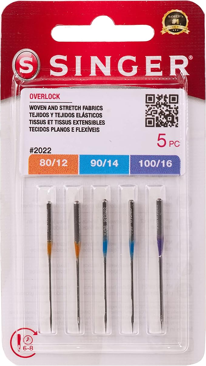 SINGER Overlock Serger Needles for Woven and Stretch Fabrics, Assorted, 5pcs Amazon.ca Home
