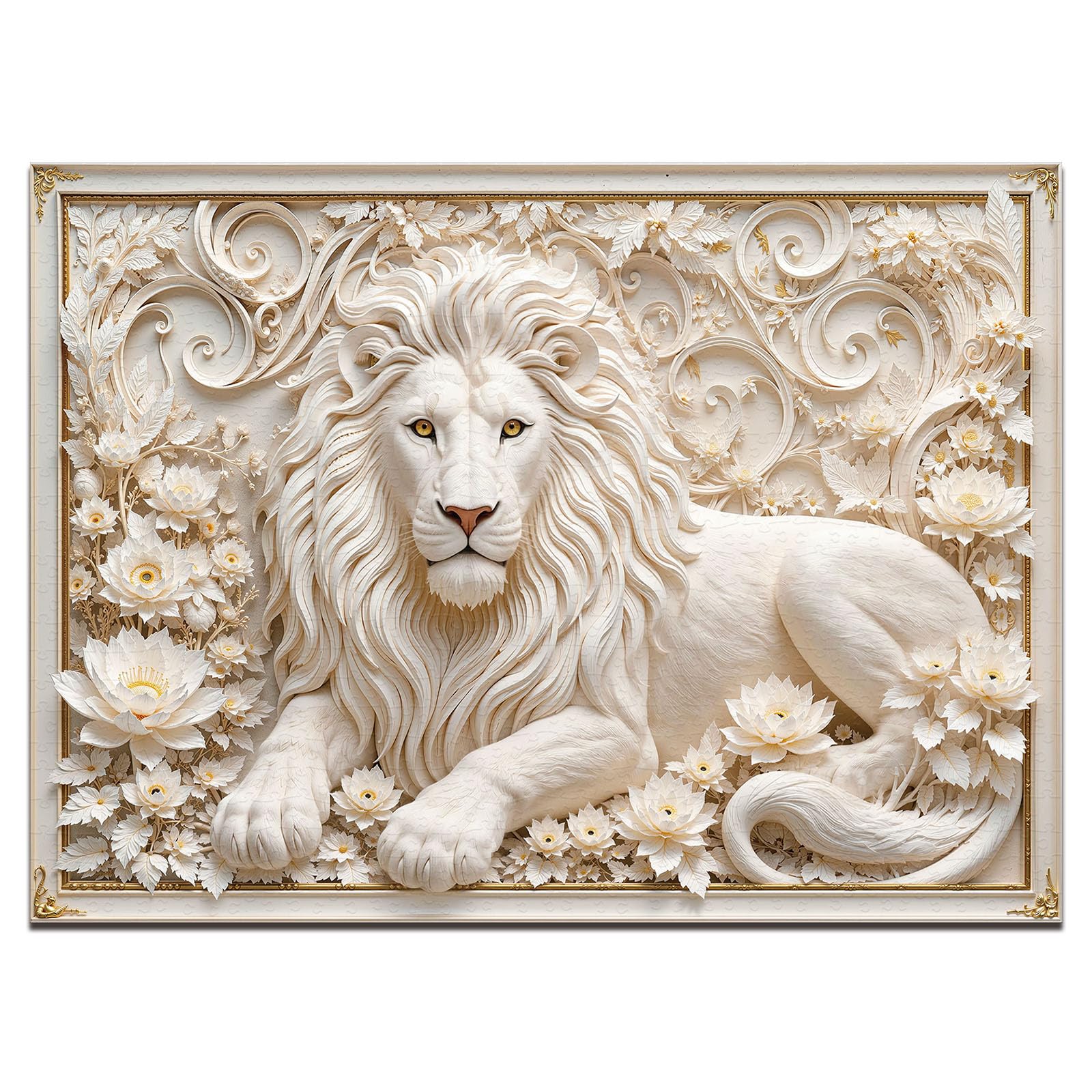 1000 Piece Puzzles for Adults, 70 * 50 CM Lion Guardian Puzzle
