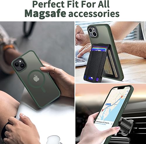 Miniatura 9 de CACOE Funda magnética para iPhone 13 y iPhone 14 de 6.1 pulgadas - Compatible con MagSafe y soporte magnético para teléfono en el coche, funda