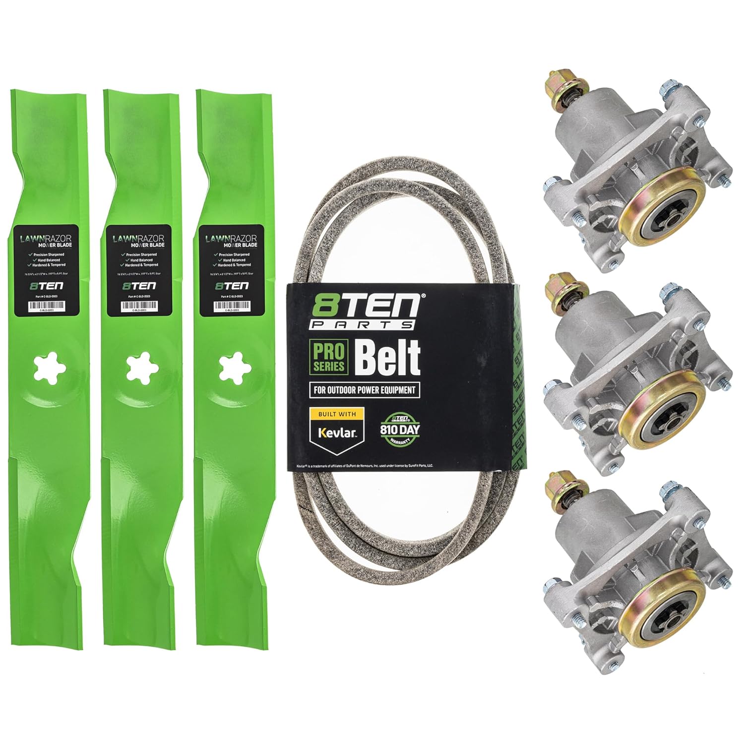 8TEN Deck Rebuild Kit for Husqvarna 48 Inch YTH2148 GTH2548 YTH2748 YTH1848XP YTH1848XPF Blade Spindle Belt