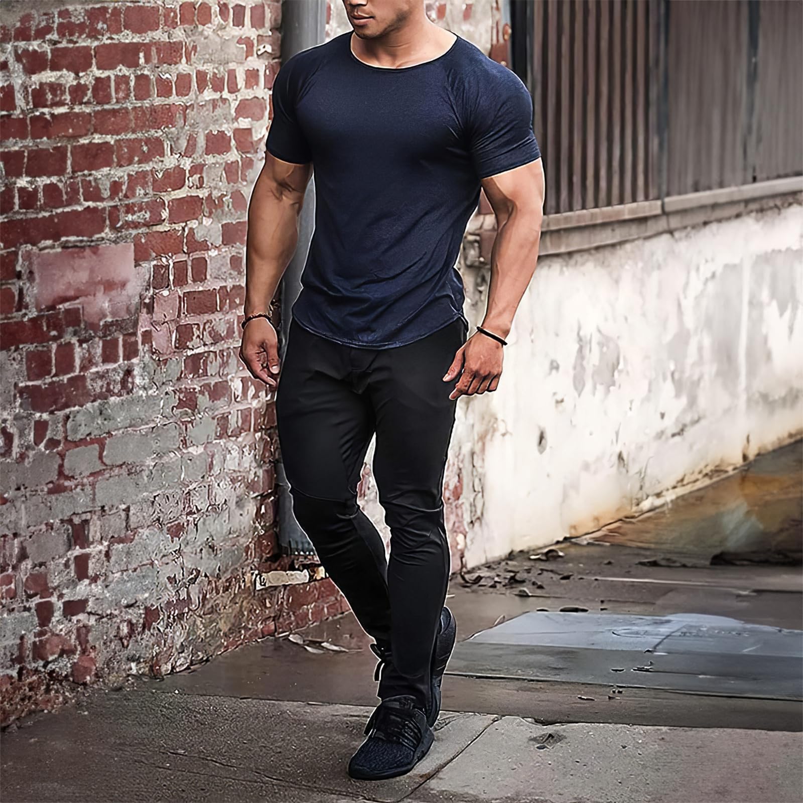 ZENWILL Pantalon Chandal Hombre Algodón Deporte Gym Jogger