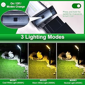 JSOT Solar Garden Lights - 6 Pack Solar Driveway Lights Outdoor for Landscape Pathway Backyard Decor Waterproof Walkway Light with Bright 3 Lighting Modes