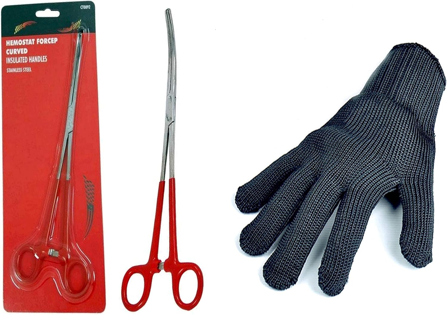 JD SAMTIN PIKE UNHOOKING KIT QUALITY 12" FORCEPS & PIKE/FILLET GLOVE