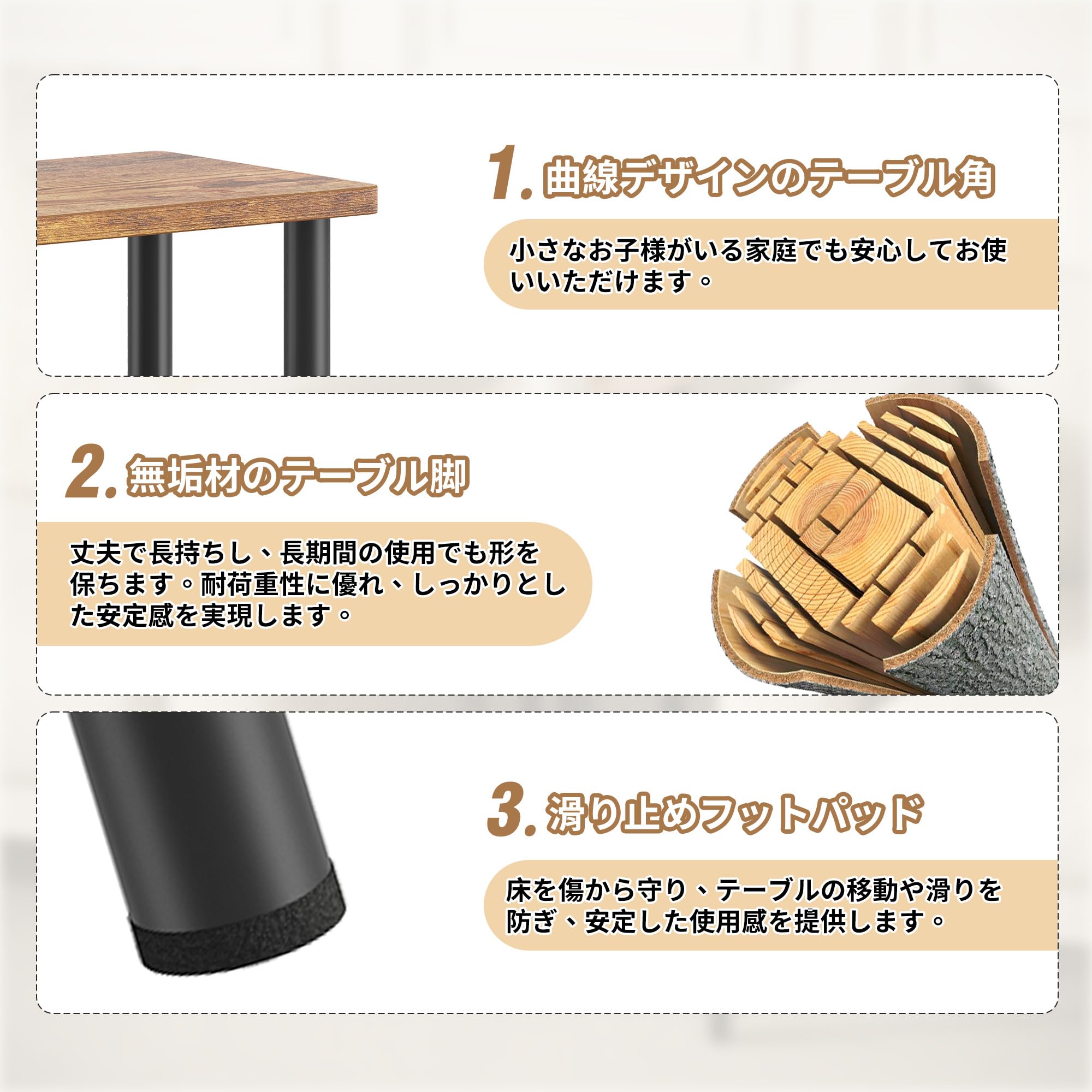 Amazon｜APICIZON サイドテーブル スリム ナイトテーブル ベッドサイド