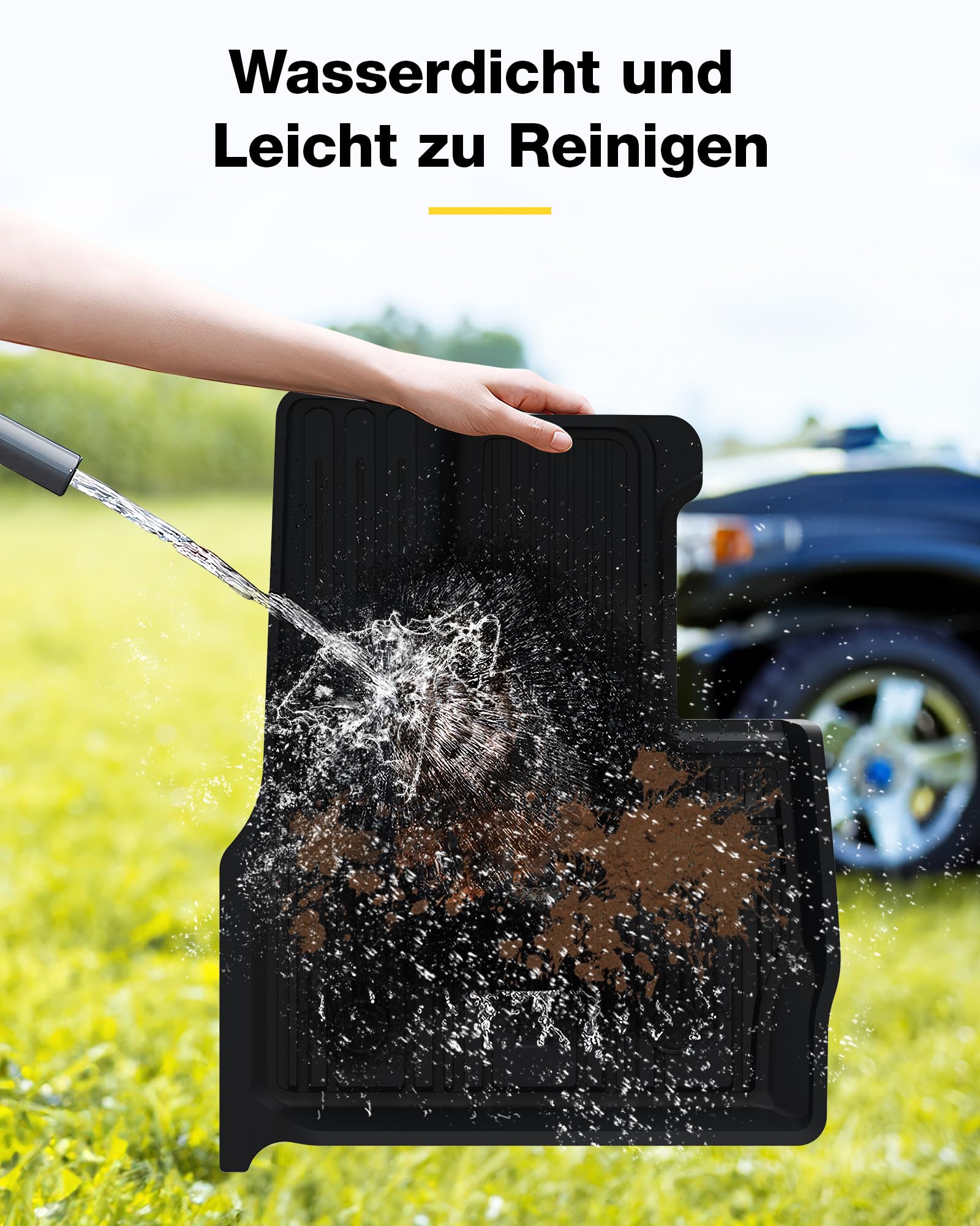 3W Fußmatten und Kofferraumwanne für 2020-2026 Mercedes Benz G Klasse W463/W465/G500/G550/AMG G63 SUV (Nicht für Station Wagon), TPE Allwetter Fußmatten und Kofferraummatten Autofußmatten Zubehör