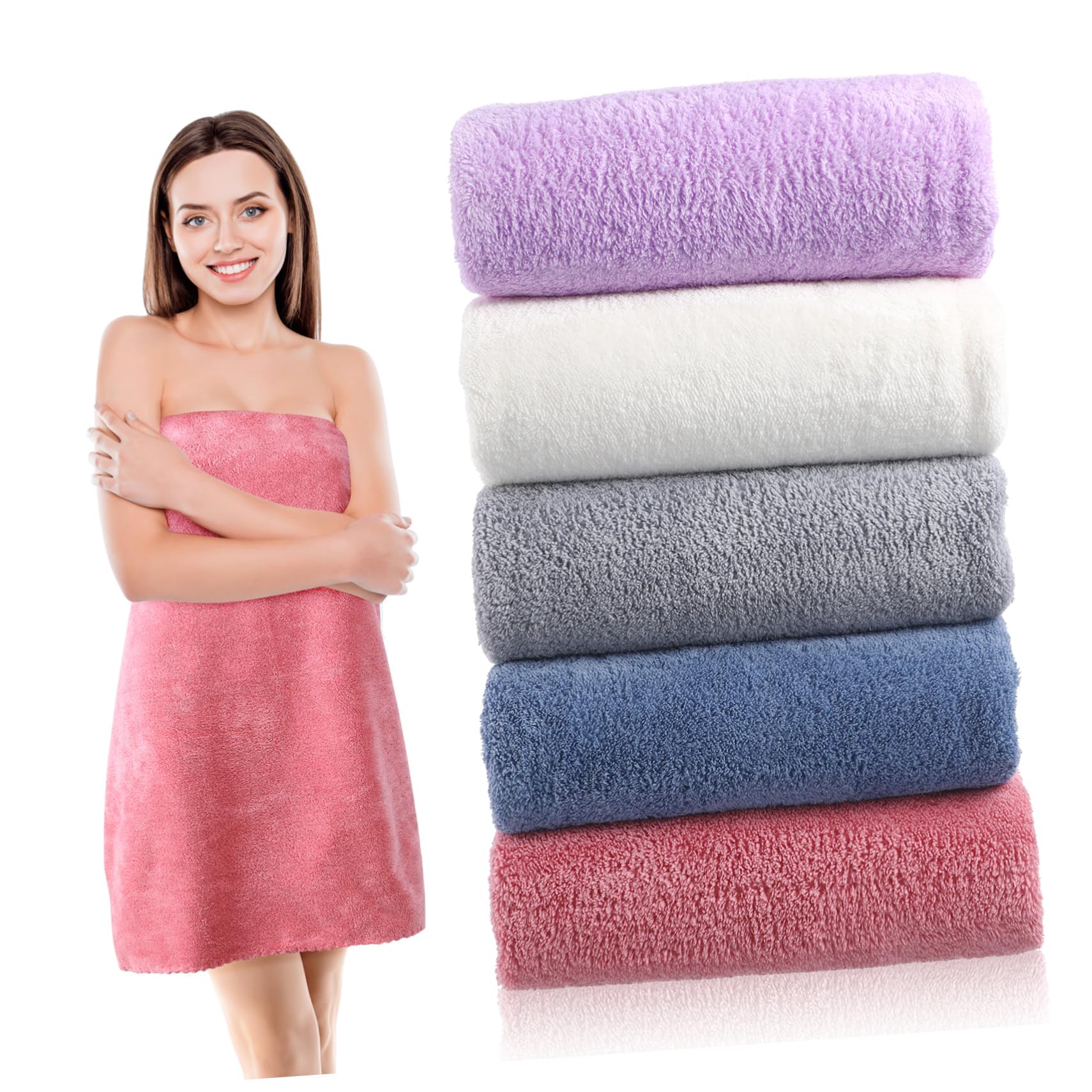Toallas de baño grandes de microfibra absorbentes para hotel, gimnasio y hogar
