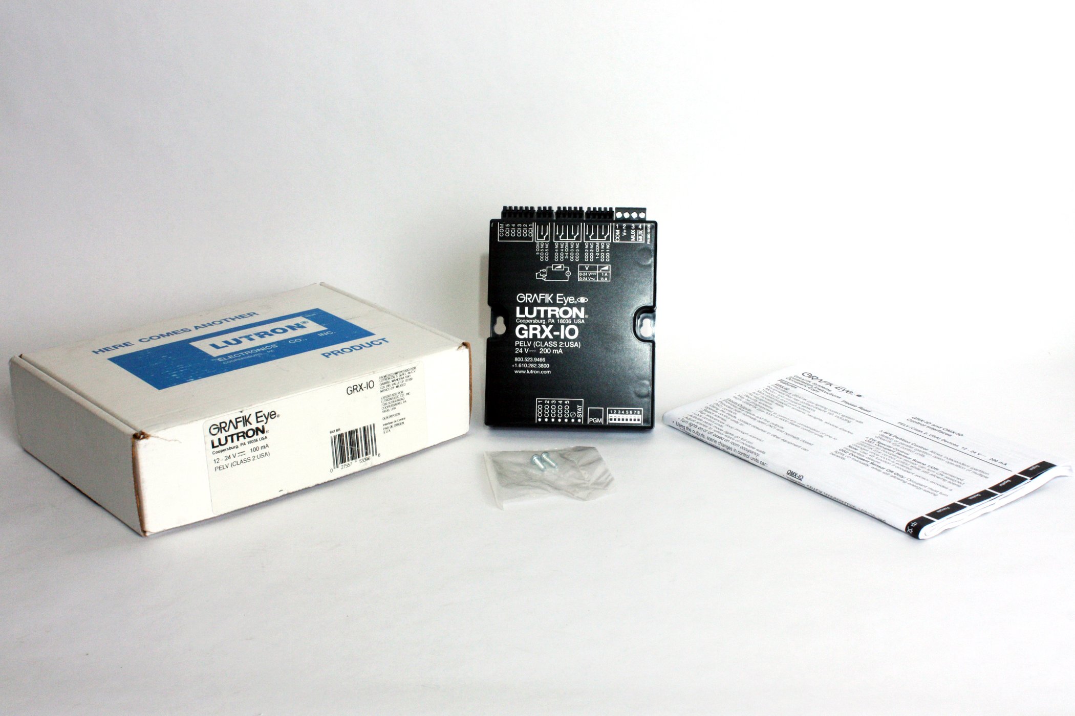 1- Lutron GRX-IO Contact Closure Interface for Grafik Eye 3000 or