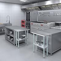 Vista 599 de Mesa de trabajo de acero inoxidable, mesa de metal