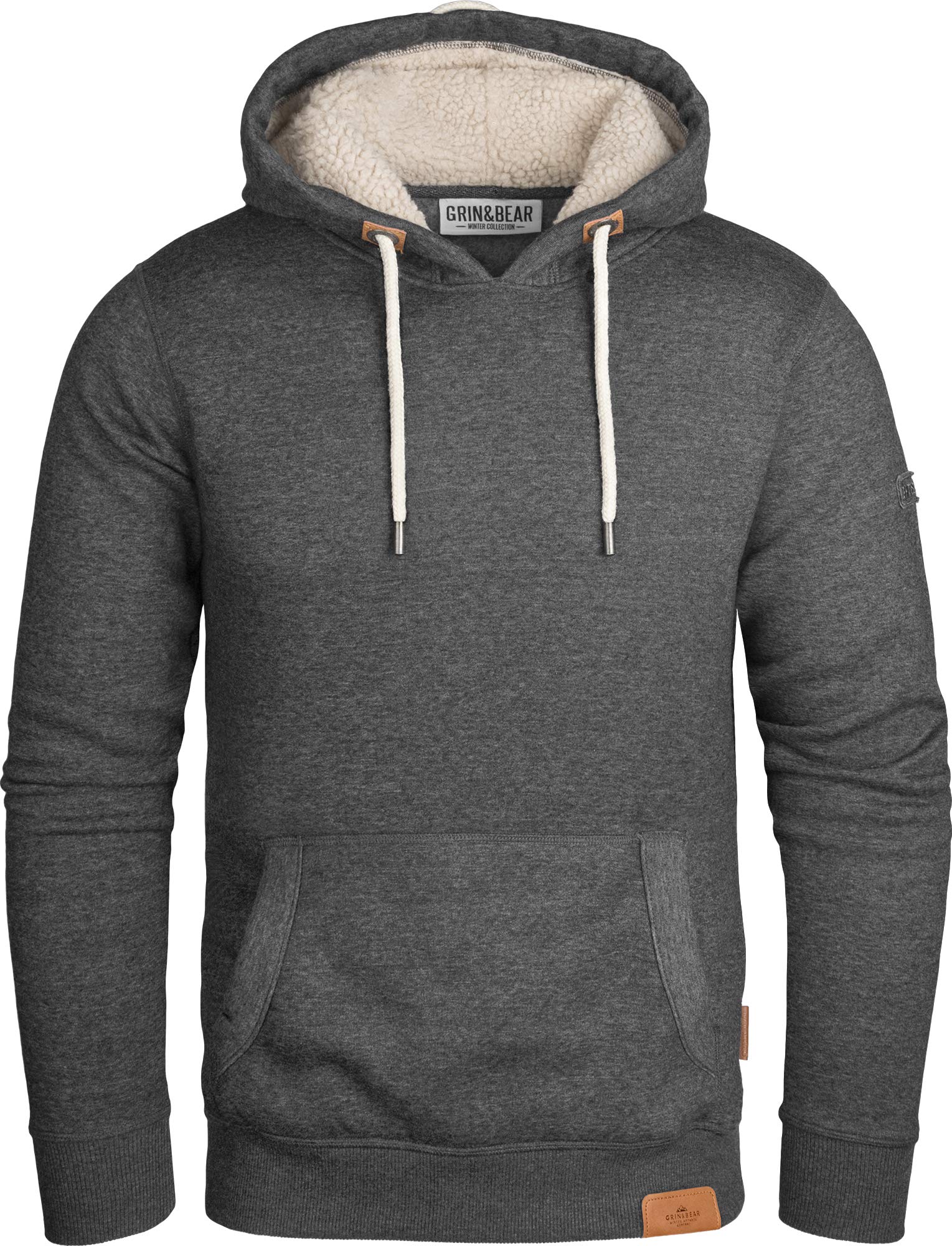 Grin&Bear Męska bluza z kapturem kontrast bluza z kapturem bluza z kapturem miś polar GEC473