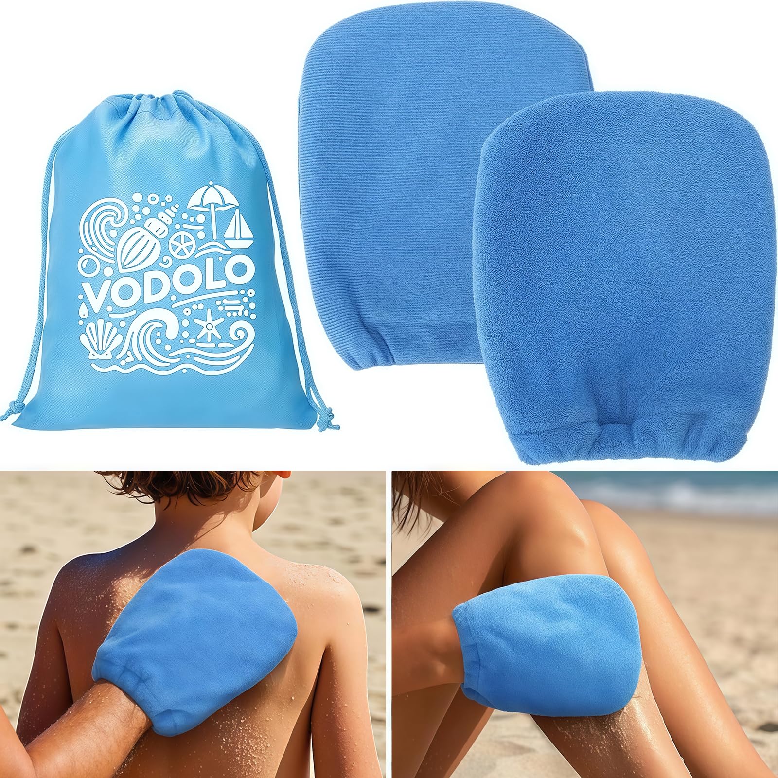 AuraFusion Sandentferner Strand  2 Stck, Sand removal gloves for children and adults, beach holiday essentials, summer beach accessories for women and families