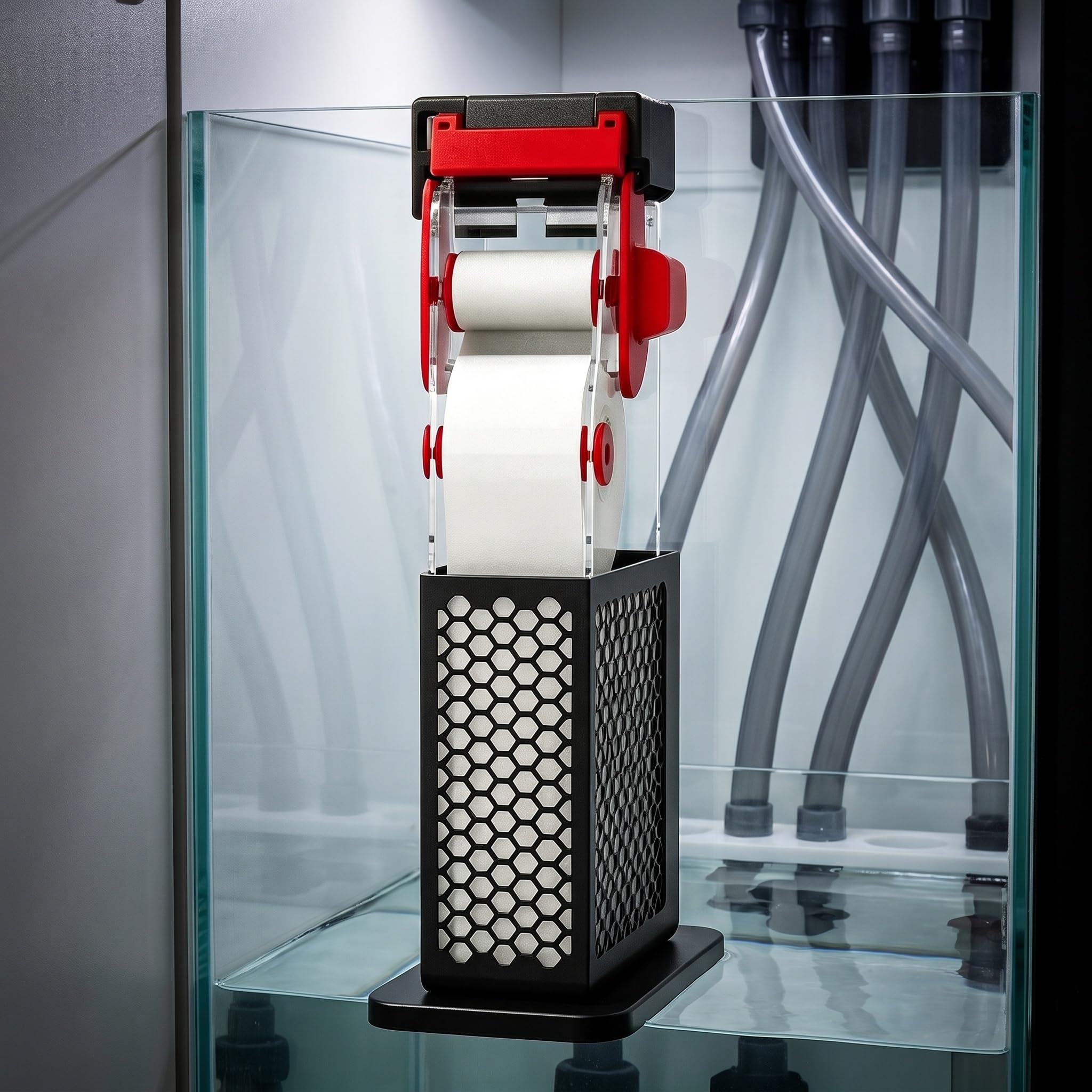 Automatyczny filtr polarowy do akwarium, automatyczny system filtrowania do słonej wody, mechaniczna filtracja wyzwalana ciśnieniem, brak częstego czyszczenia skarpet filtrujących, do akwariów