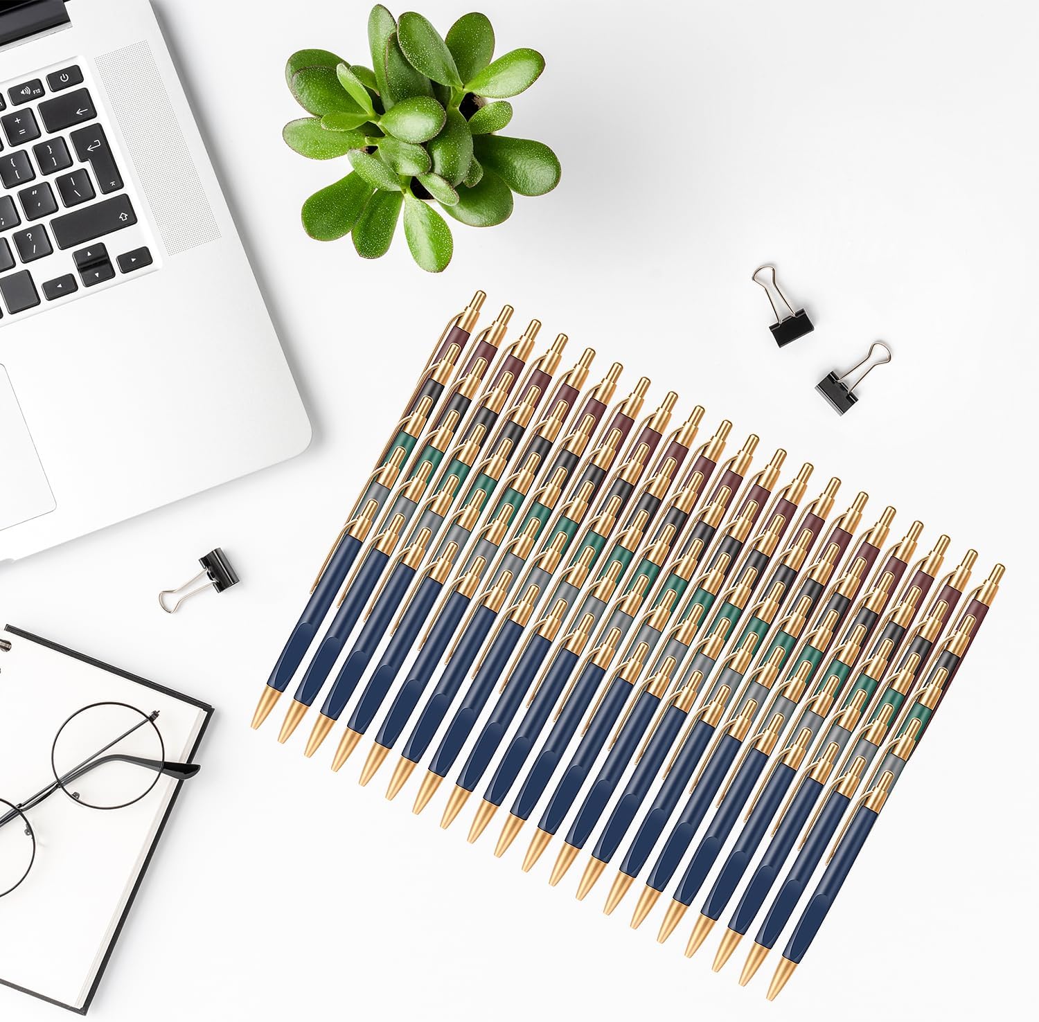 Aozora Pens Bulk Retractable Pens Ballpoint Smooth Writing Pen Click Bulk No Bleed Medium Point 1.0 mm Box of Pen (200Pack)