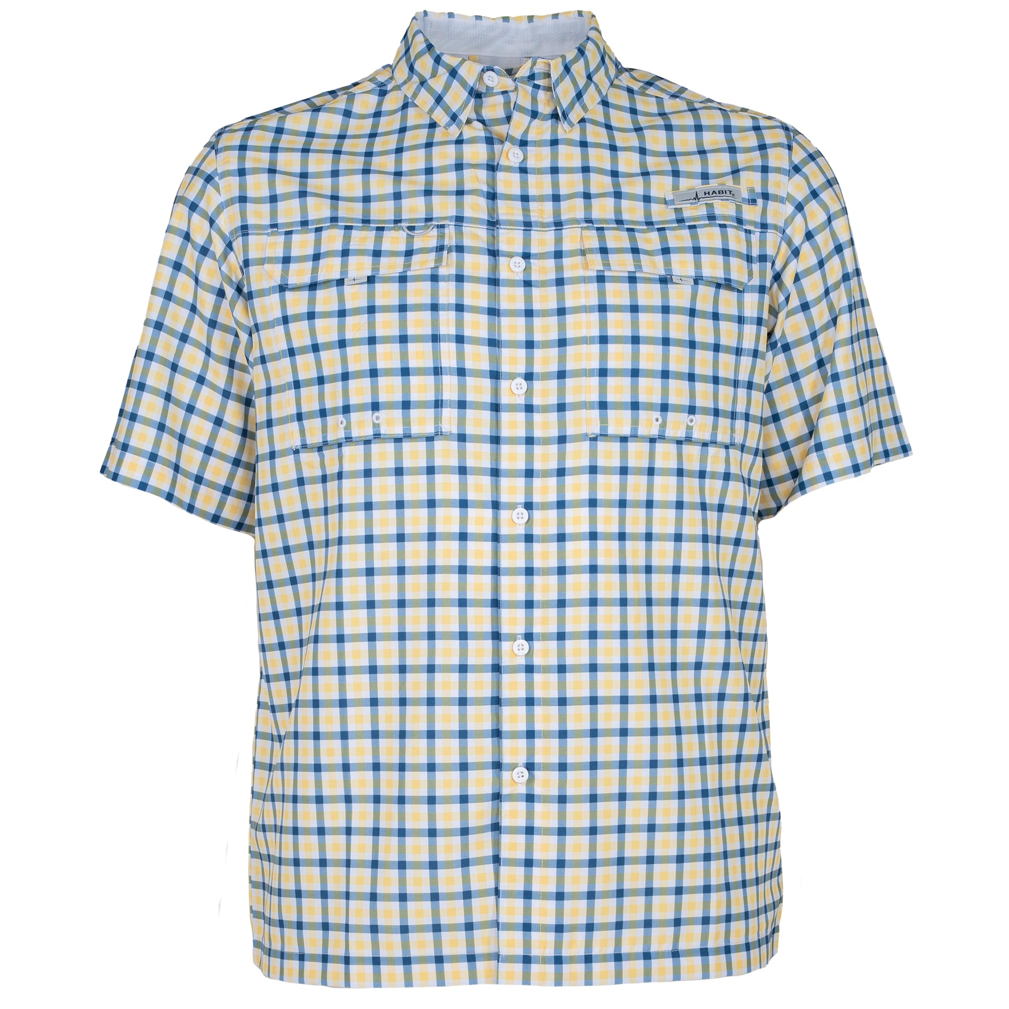 HABIT Men’s Fourche Mountain Short Sleeve River Guide Fishing Shirt - UPF 40+ UV Protection