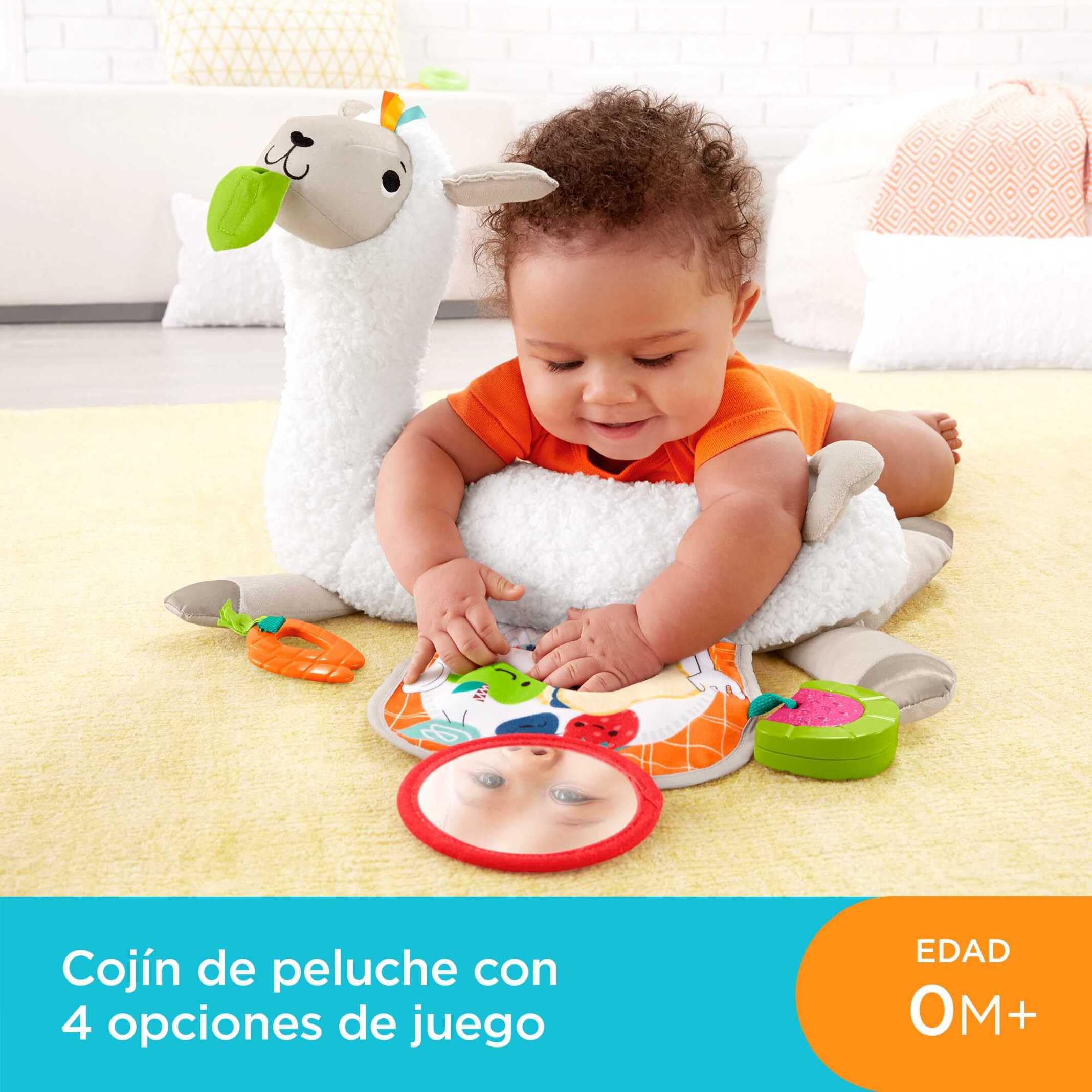 Fisher-Price Llama Crece Conmigo, cojín Juguete sensorial para bebé recién Nacido (Mattel GLK39)