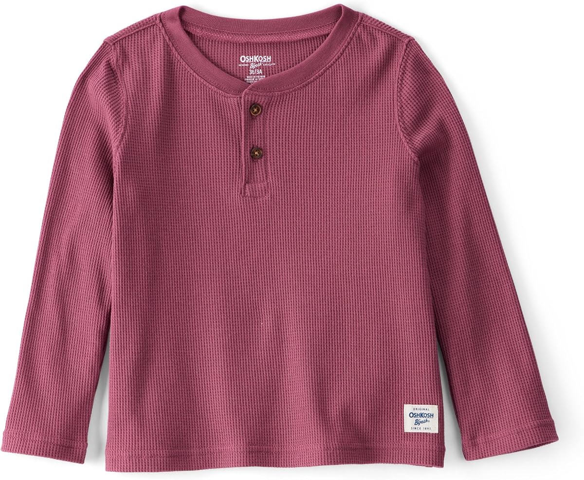 OshKosh B'Gosh Henley de manga larga para niños