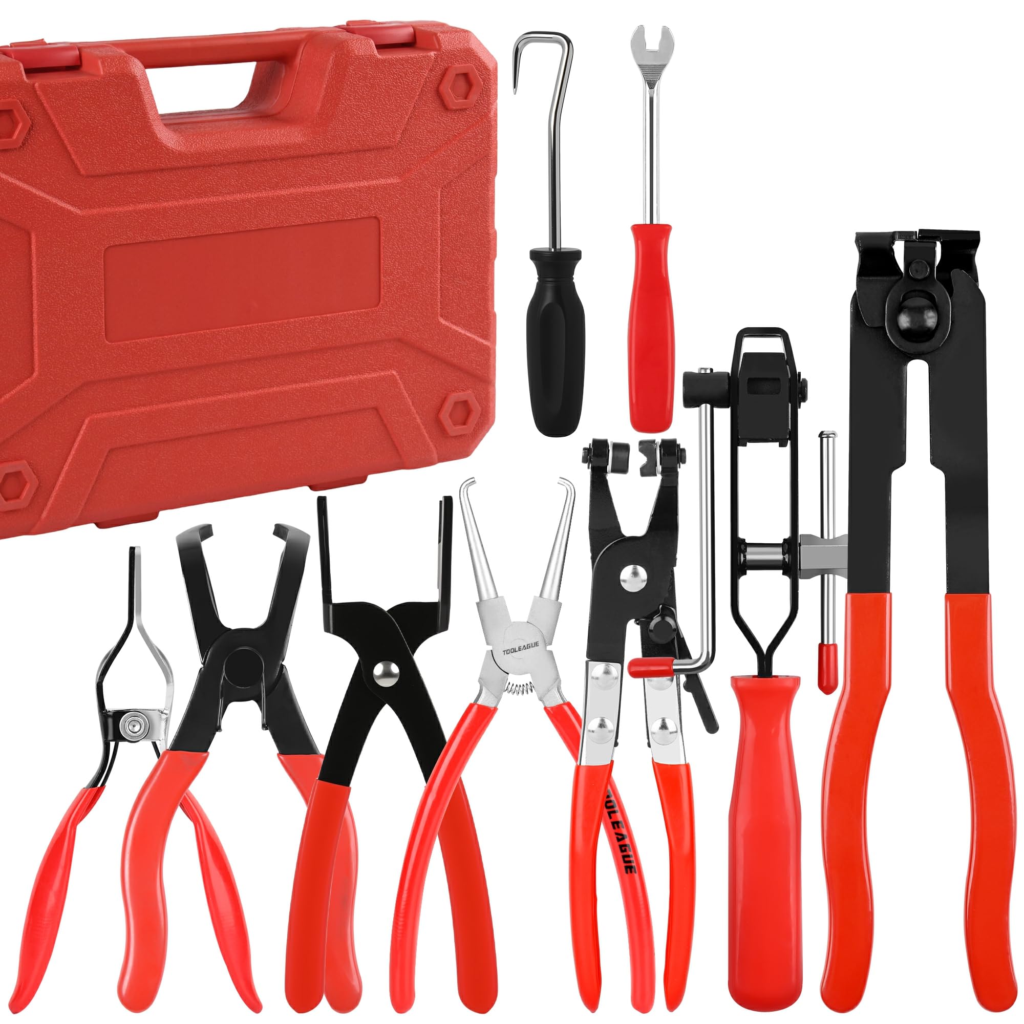 TOOLEAGUE 9Pcs Fuel Line Disconnect Pliers Set with Storage Case