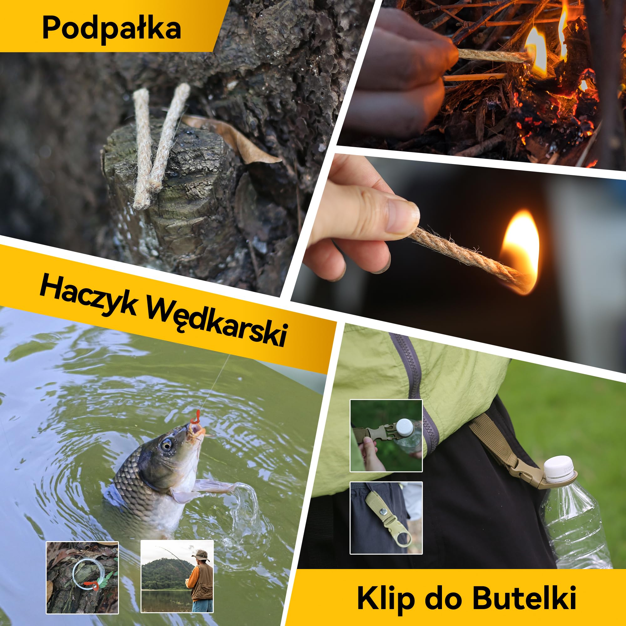 Wielofunkcyjny zestaw survivalowy 13 w 1 i akcesoria kempingowe, krzemień, karta wielofunkcyjna, koc awaryjny, latarka na kemping, wędkowanie, polowanie (nóż 13 w 1)