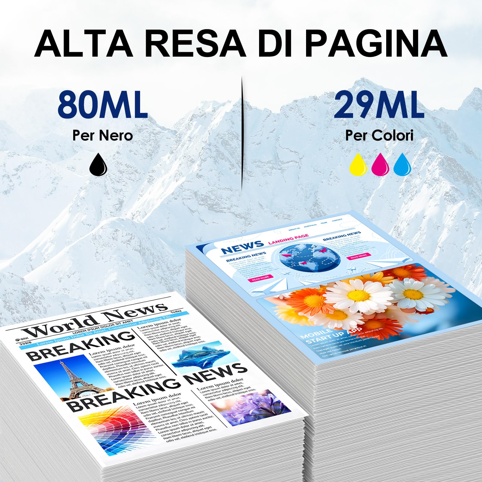 DOUBLE D 712 XL per HP 712 3ED70A 3ED71A 3ED67A 3ED68A 3ED69A Cartucce d'inchiostro Compatibile con HP DesignJet T650 T630 T230 T250 T210 (1BK/1C/1M/1Y,4 Pack)