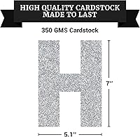 Vista 5 de Perfect Occasion - Pancarta de feliz cumpleaños preencordada - Sin bricolaje - Pancarta de fiesta de cumpleaños con purpurina plateada para hombres