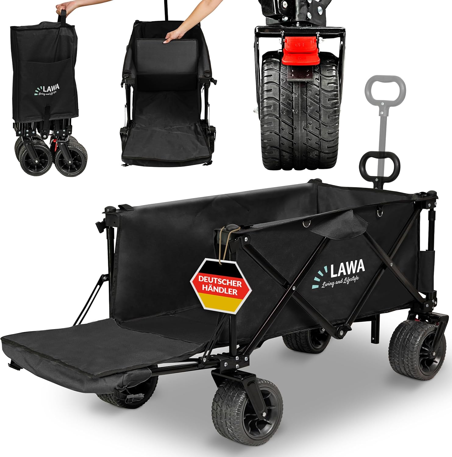 Klappbarer Leiterwagen: Dein Flexibler Helfer für Garten, Freizeit und Familie