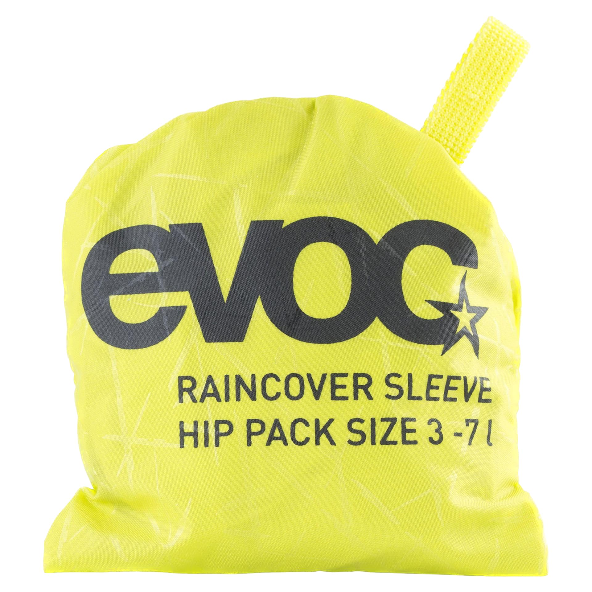 EVOC RAINCOVER SLEEVE HIP PACK Kurtka przeciwdeszczowa do kieszeni biodrowych o pojemności 3-7 litrów do aktywności na świeżym powietrzu (rozmiar: M, wodoodporna, odblaskowe nadrukowane logo)
