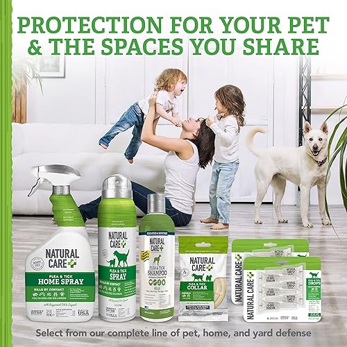 Miniatura 7 de Natural Care Collar repelente de pulgas y garrapatas para perros y cachorros, tratamiento de pulgas y garrapatas de 4 meses para perros, repele