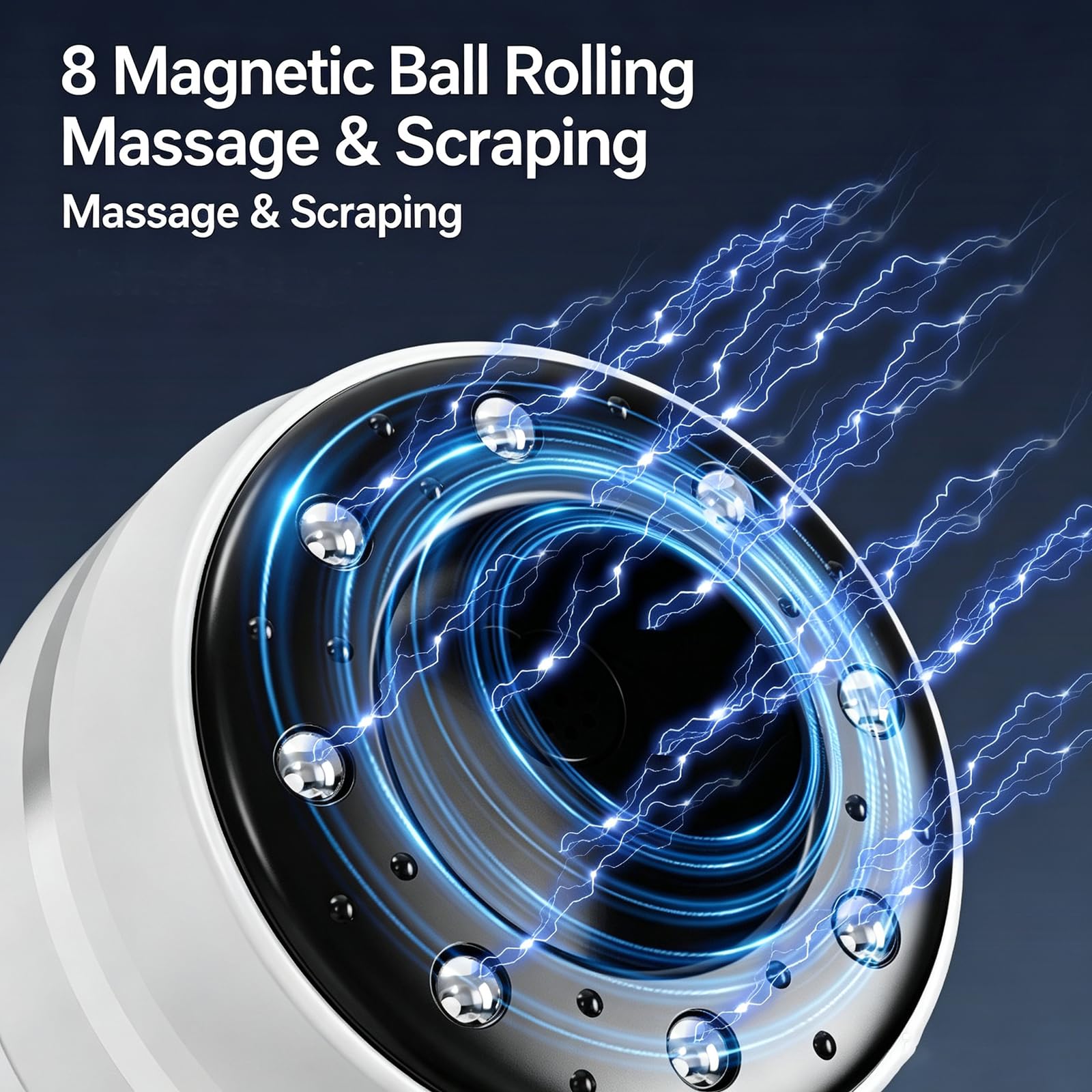 Massaggiatore Anticellulite Vacuum, Massaggiatore Anticellulite a Coppettazione Elettrico, Fotocamera di Drenaggio Linfatico, Stimola la Circolazione Sanguigna e il Drenaggio Linfatico (Bianco)