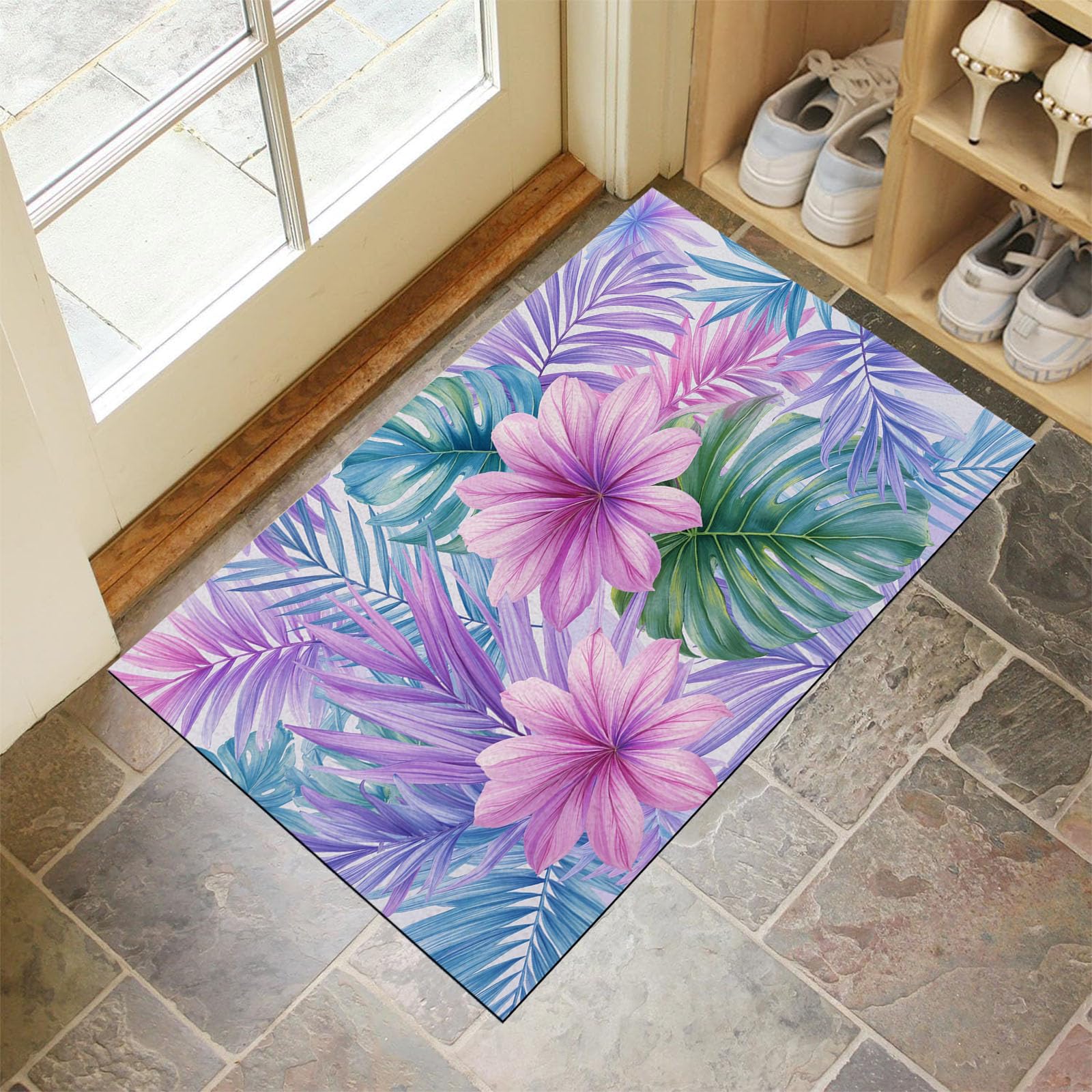 Tapis d'entrée pour chien et traces de boue paillasson absorbant lavable 90x150