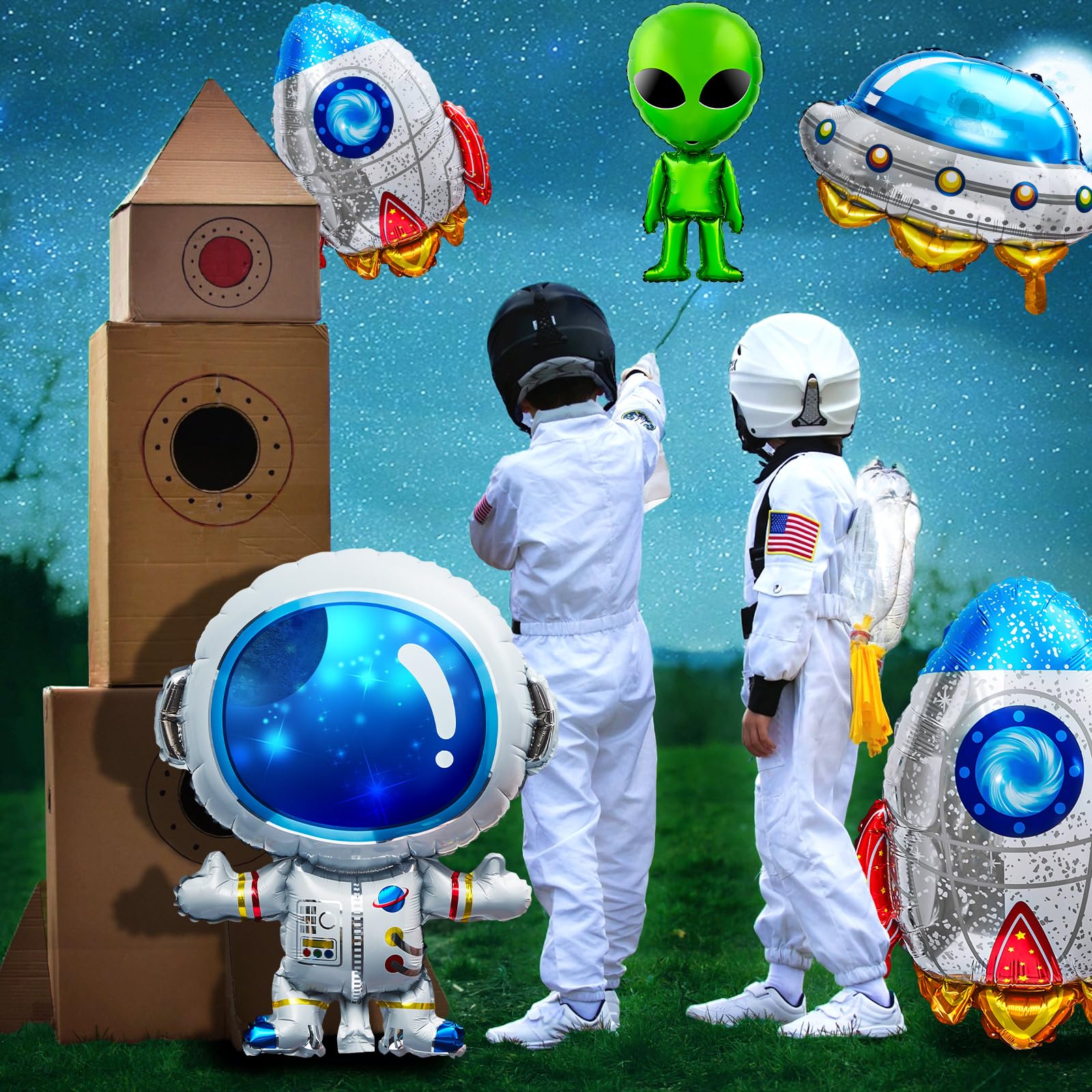 Snapklik.com : Jenaai 8 Pieces Alien Balloons Outer Space Alien Party ...
