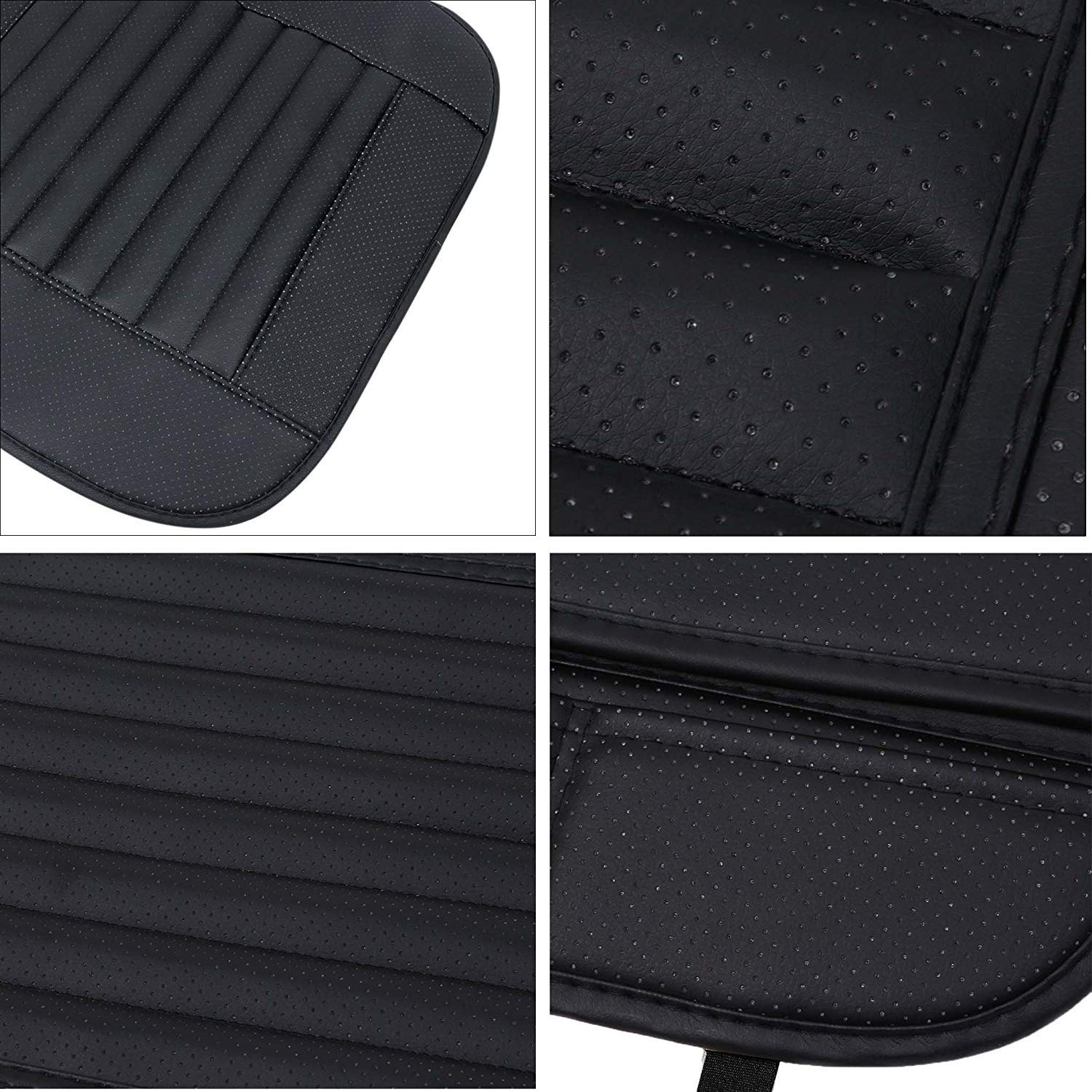 Housse de Coussin de Siège de Voiture - Protecteur de Siège Auto Respirant - Accessoires d'auto de Voiture Cuir PU - 2 Housses de Siège Avant et 1 Siège Arrière