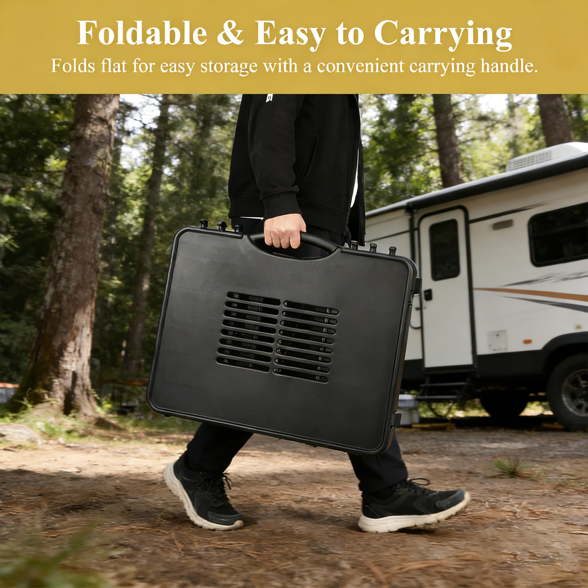 GFTIME Faltbarer Outdoor-Grillständer für Enders Urban, Weber Q100/Q200/Q300, Ninja Woodfire, Burnhard Wayne