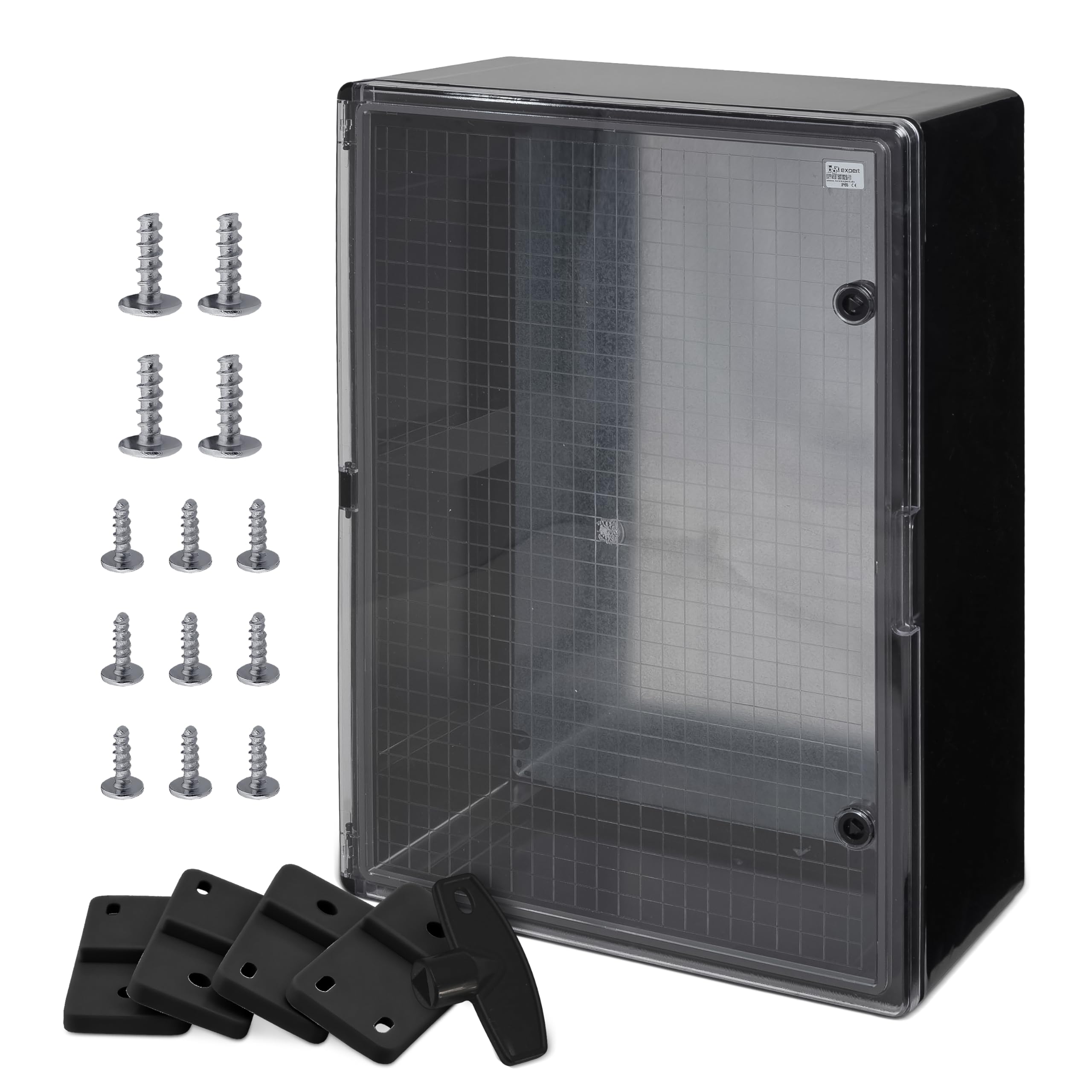 BOXEXPERT caja de distribucion exterior IP65 ABS 800 x 600 x 260 mm Fleet, impermeable, armario electrico/mural, caja industrial vacia, negro