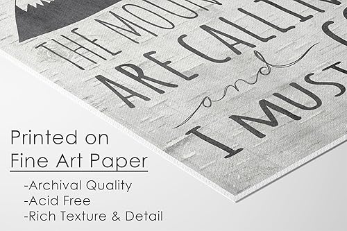 Miniatura 2 de The Mountains Are Calling and I Must Go Art Print - Unframed - 8x10  Room Décor Aesthetic  Inspirational Wall Art  Office Wall Décor